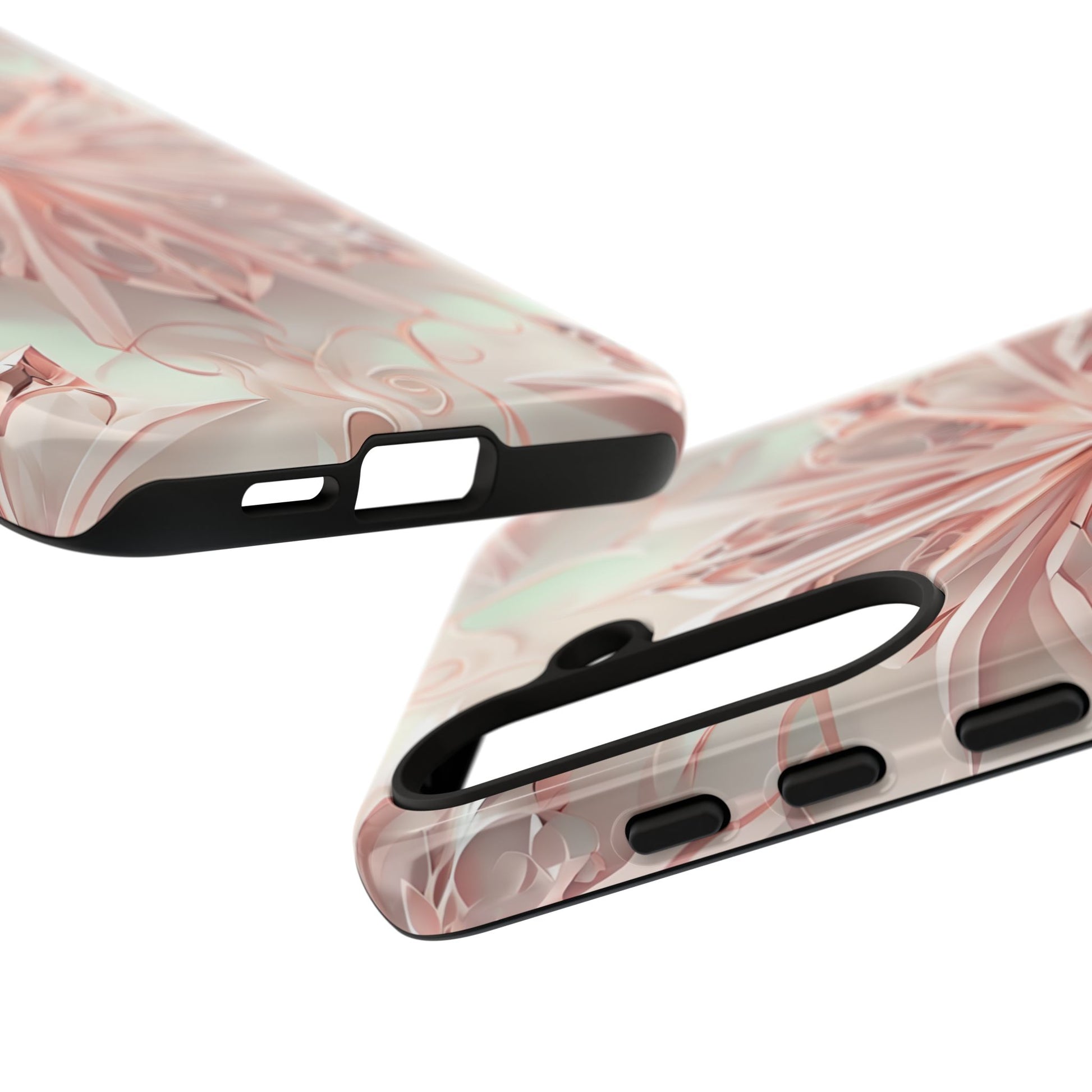Blush Frost from our Kaleidoscope Collection - Samsung Galaxy S24 Plus tough case - Soft Pink Geometric Floral Design