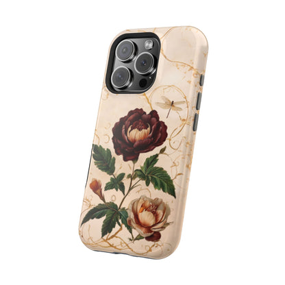 Vintage Burgundy Rose iPhone MagSafe Case
