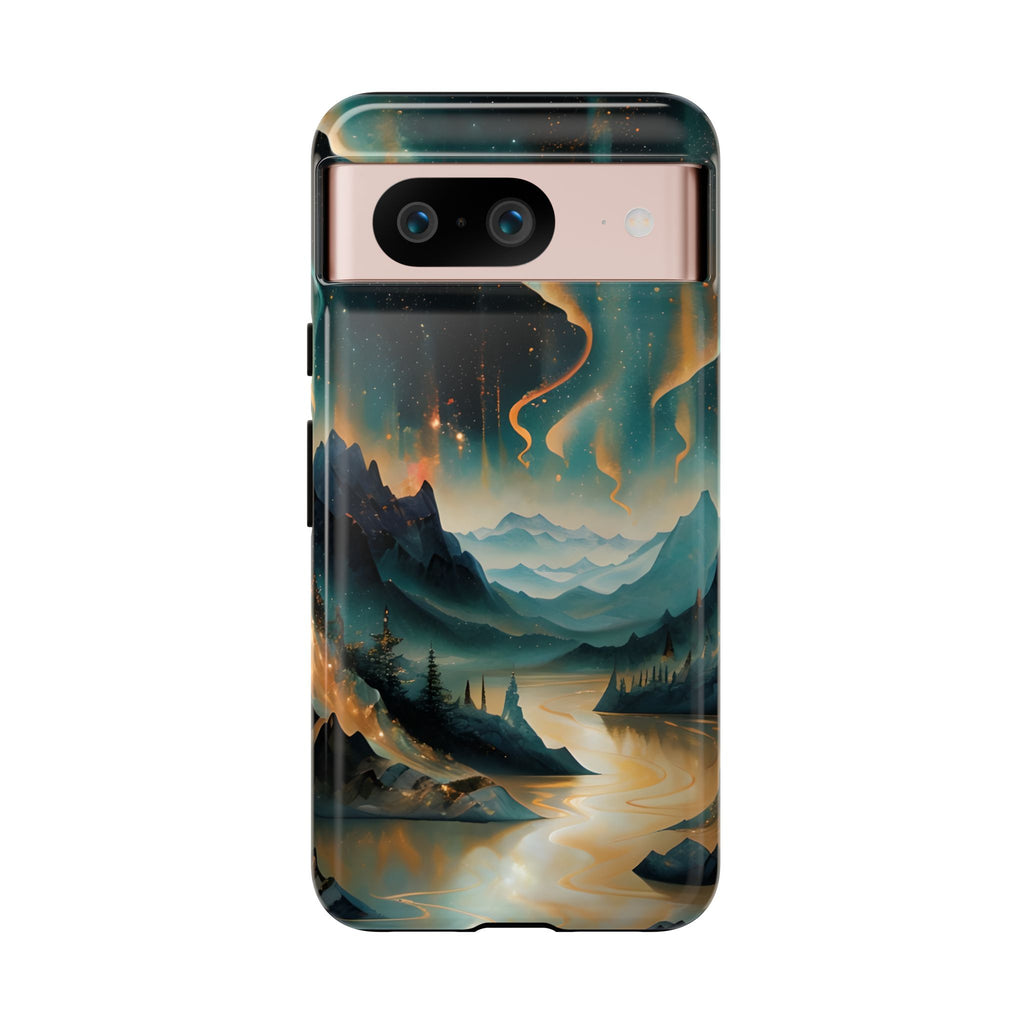 Aurora Dreamscape Tough Case for Google Pixel 8 - Northern Lights Artistic Shockproof Cover, Elegant Protective Phone Case