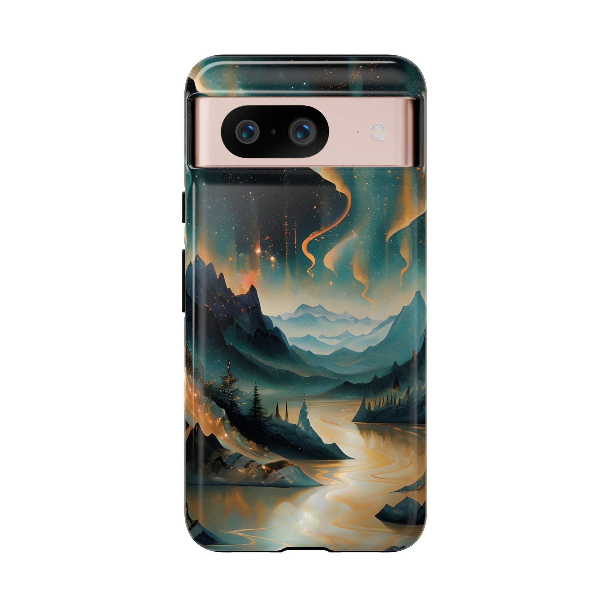 Aurora Dreamscape Tough Case for Google Pixel 8 - Northern Lights Artistic Shockproof Cover, Elegant Protective Phone Case
