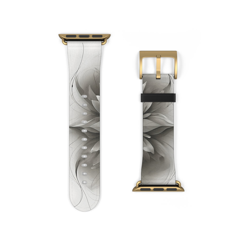 Silver Lotus Apple Watch Band Strap - Timeless Design for your Timepiece