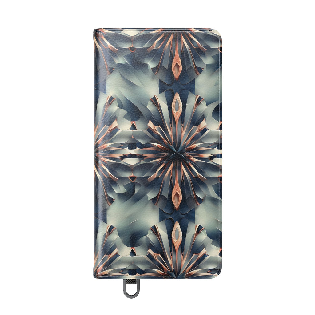 Obsidian Kaleidoscope Samsung Galaxy S25 Ultra Wallet Case - Elegant Abstract Flip Cover with Card Slots