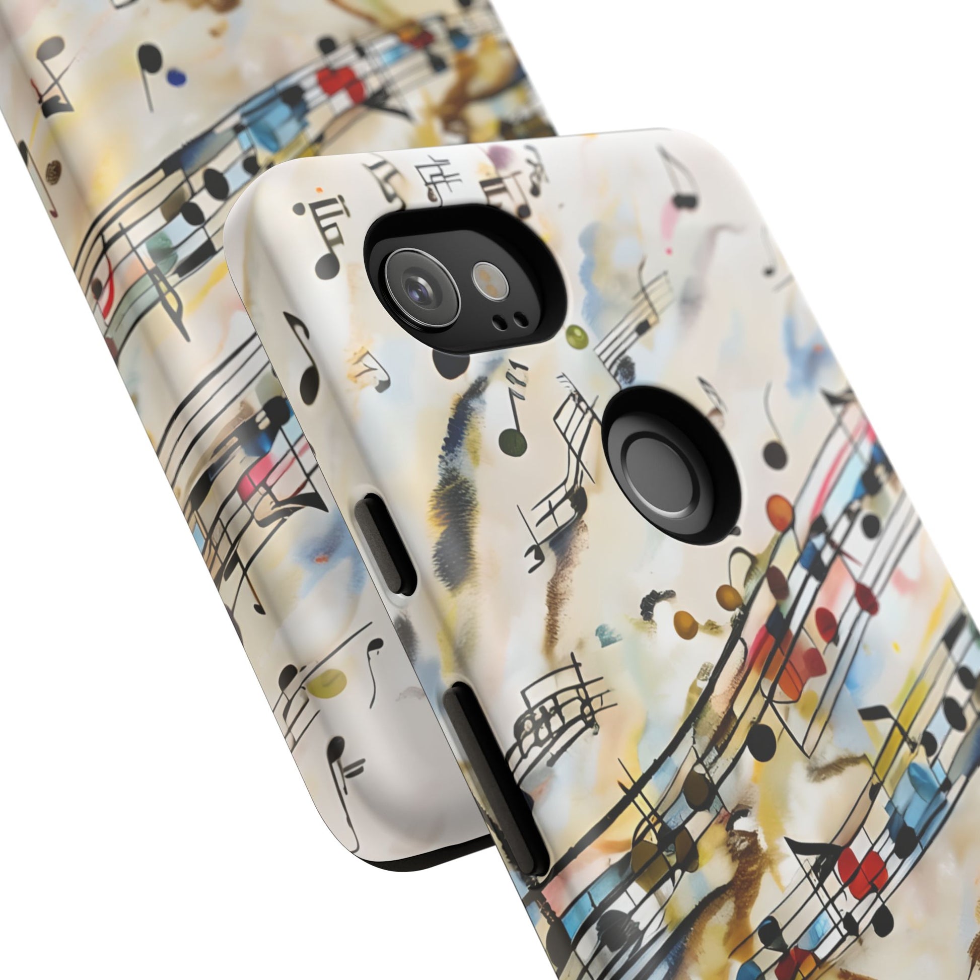 Melodic Flow Abstract Music Notes Tough Case for Google Pixel 2XL - Shockproof Phone Cover