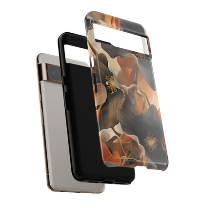 Autumn Ember shockproof dual layer Google Pixel phone case with autumn floral design