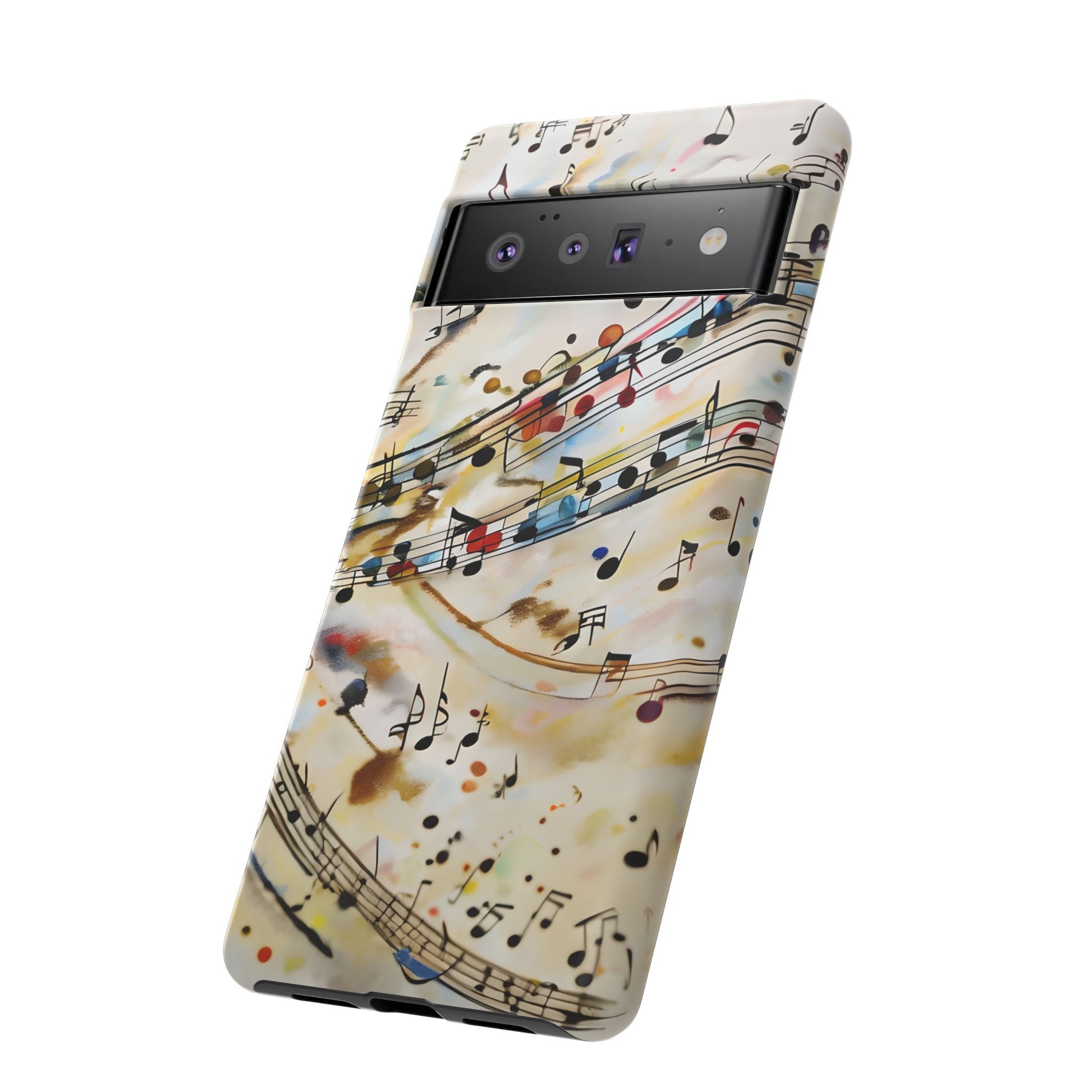 Melodic Flow Abstract Music Notes Tough Case for Google Pixel 6 Pro - Shockproof Phone Cover