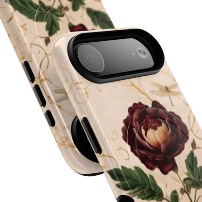 Vintage Burgundy Rose iPhone MagSafe Case