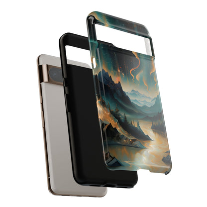 Aurora Dreamscape Tough Case for Google Pixel - Northern Lights Artistic Shockproof Cover, Elegant Protective Phone Case