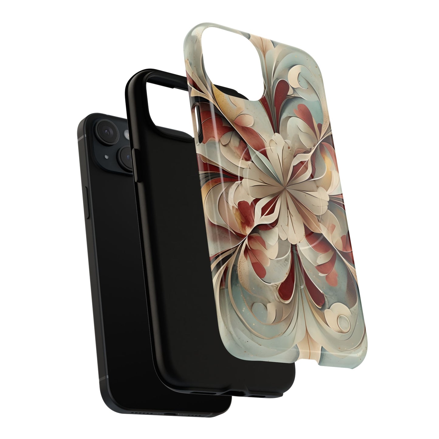 Vintage Baroque Blossom - Ornate Floral Art iPhone MagSafe Phone Case - Elegant Baroque-Inspired Design