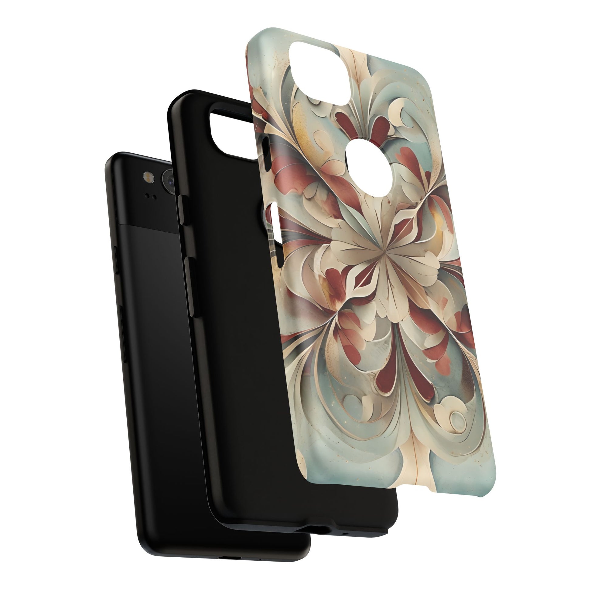 Vintage Baroque Blossom - Ornate Floral Art Google Pixel 2 Tough Phone Case - Elegant Baroque-Inspired Design