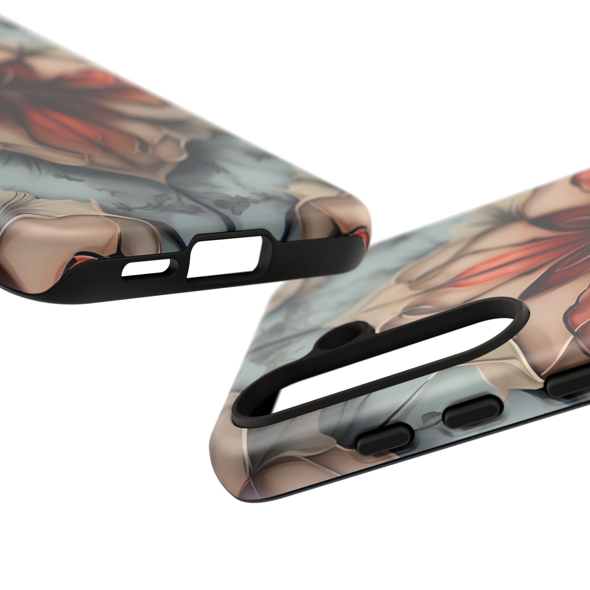 Ember Bloom - Kaleidoscope Collection Artistic Floral - Samsung Galaxy S24 Tough Phone Case - Fiery Symmetrical Design