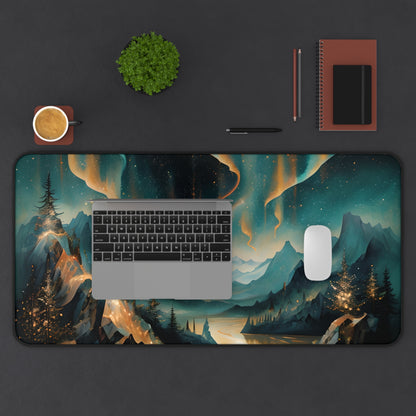 Aurora Dreamscape Designer Desk Mat - Premium Office Desk Pad, 3 Sizes Available, Artistic Workspace Protection