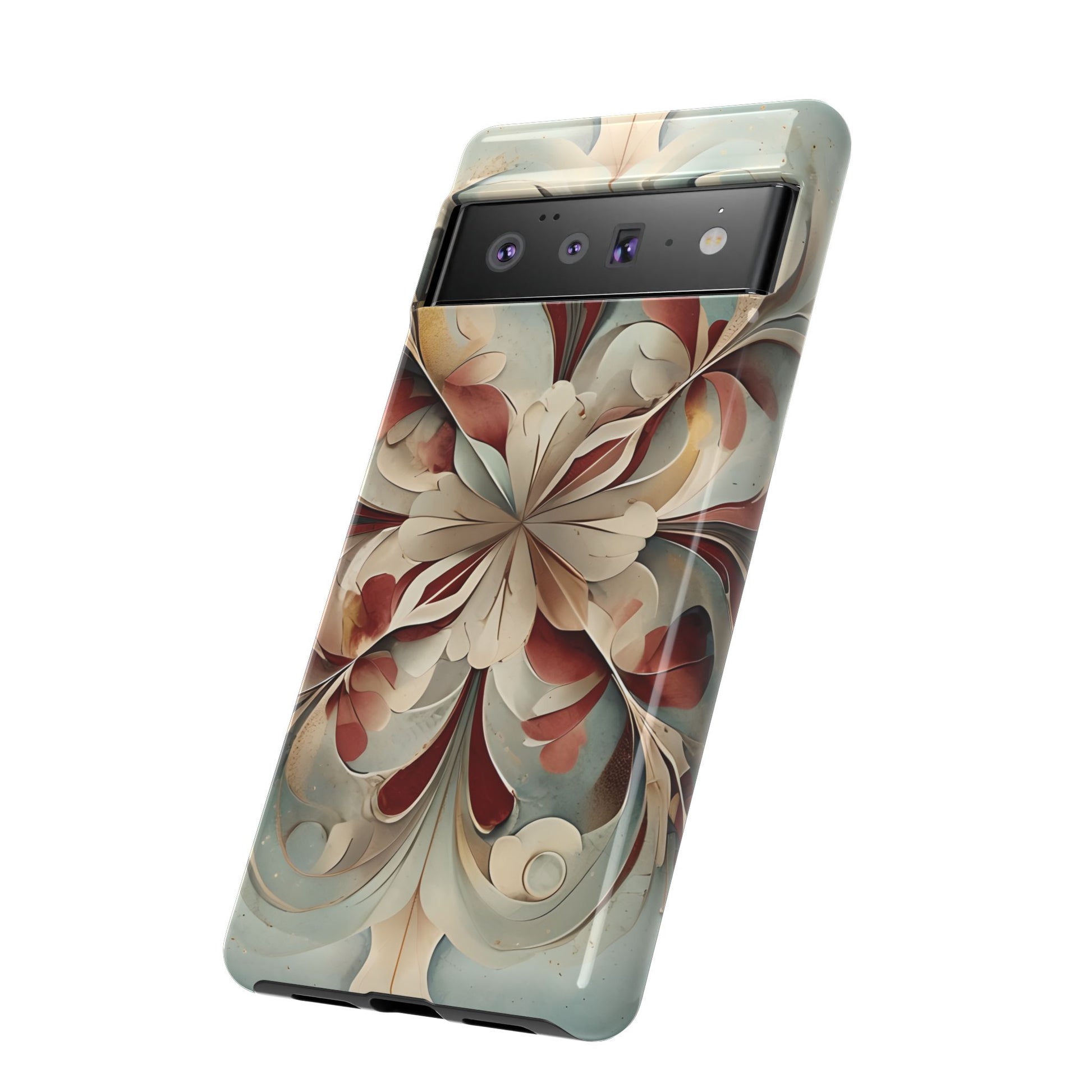 Vintage Baroque Blossom - Ornate Floral Art Google Pixel 6 Pro Tough Phone Case - Elegant Baroque-Inspired Design