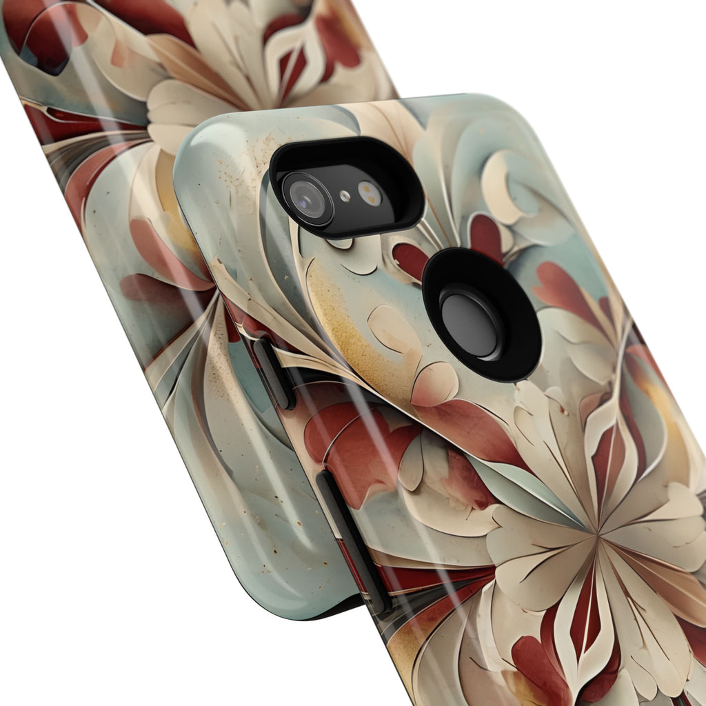 Vintage Baroque Blossom - Ornate Floral Art Google Pixel 3 Tough Phone Case - Elegant Baroque-Inspired Design