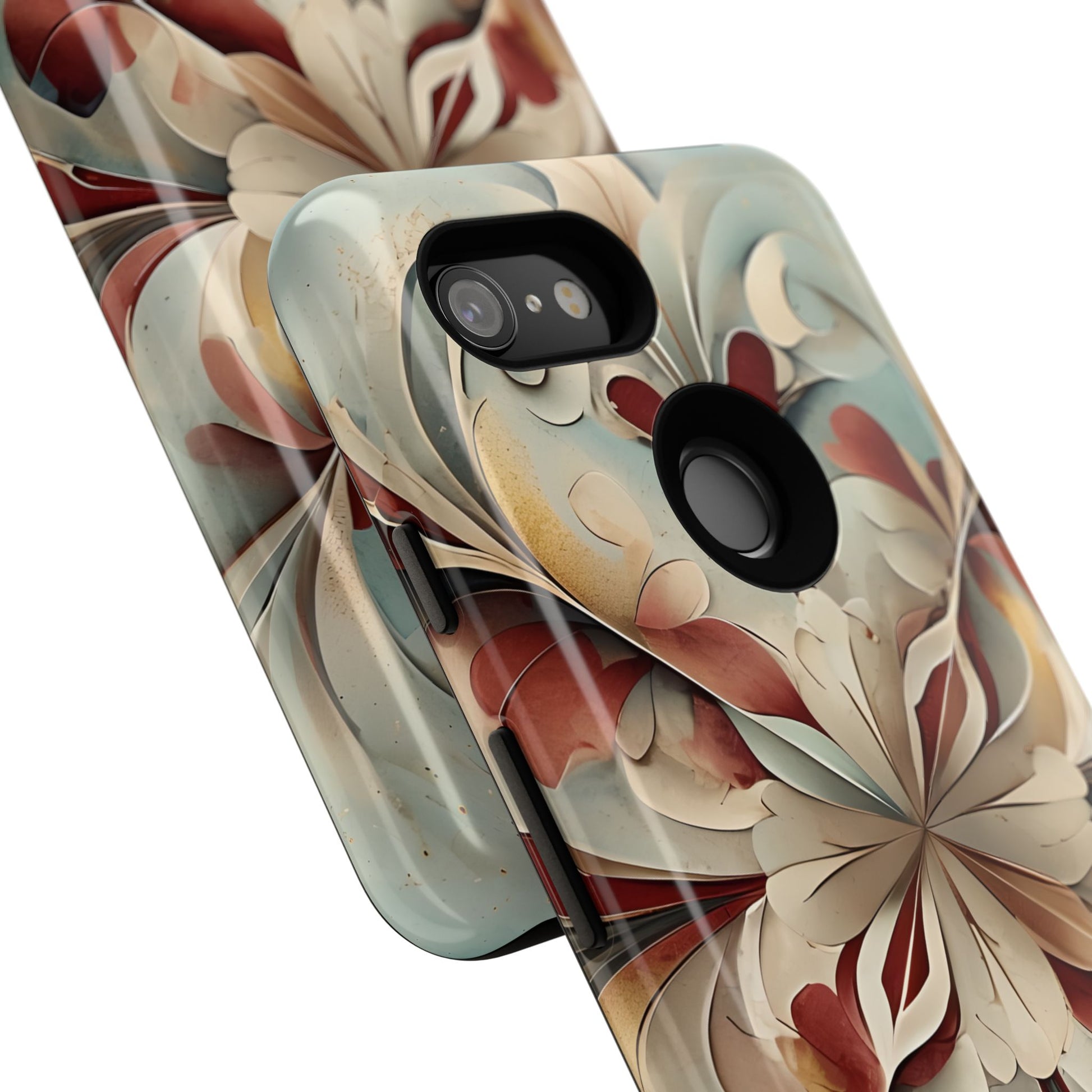 Vintage Baroque Blossom - Ornate Floral Art Google Pixel 3 Tough Phone Case - Elegant Baroque-Inspired Design