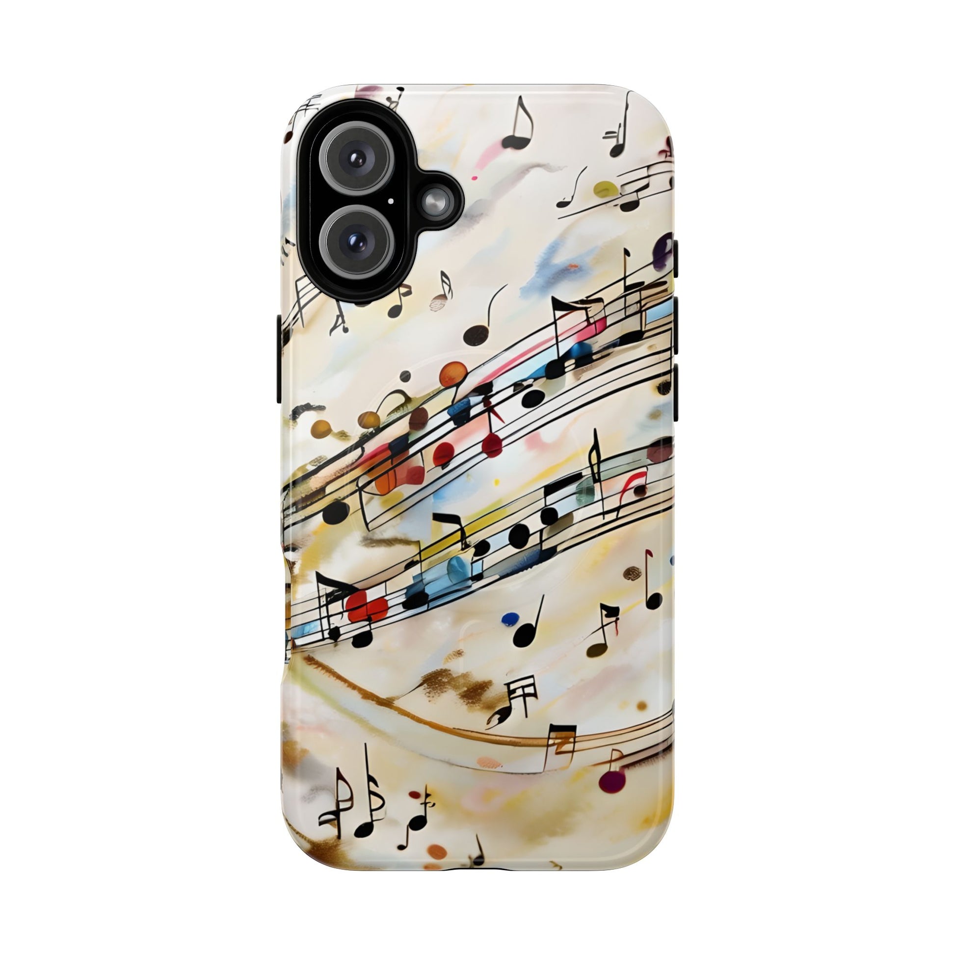 Melodic Flow Abstract Music Notes iPhone 16 Plus MagSafe Case