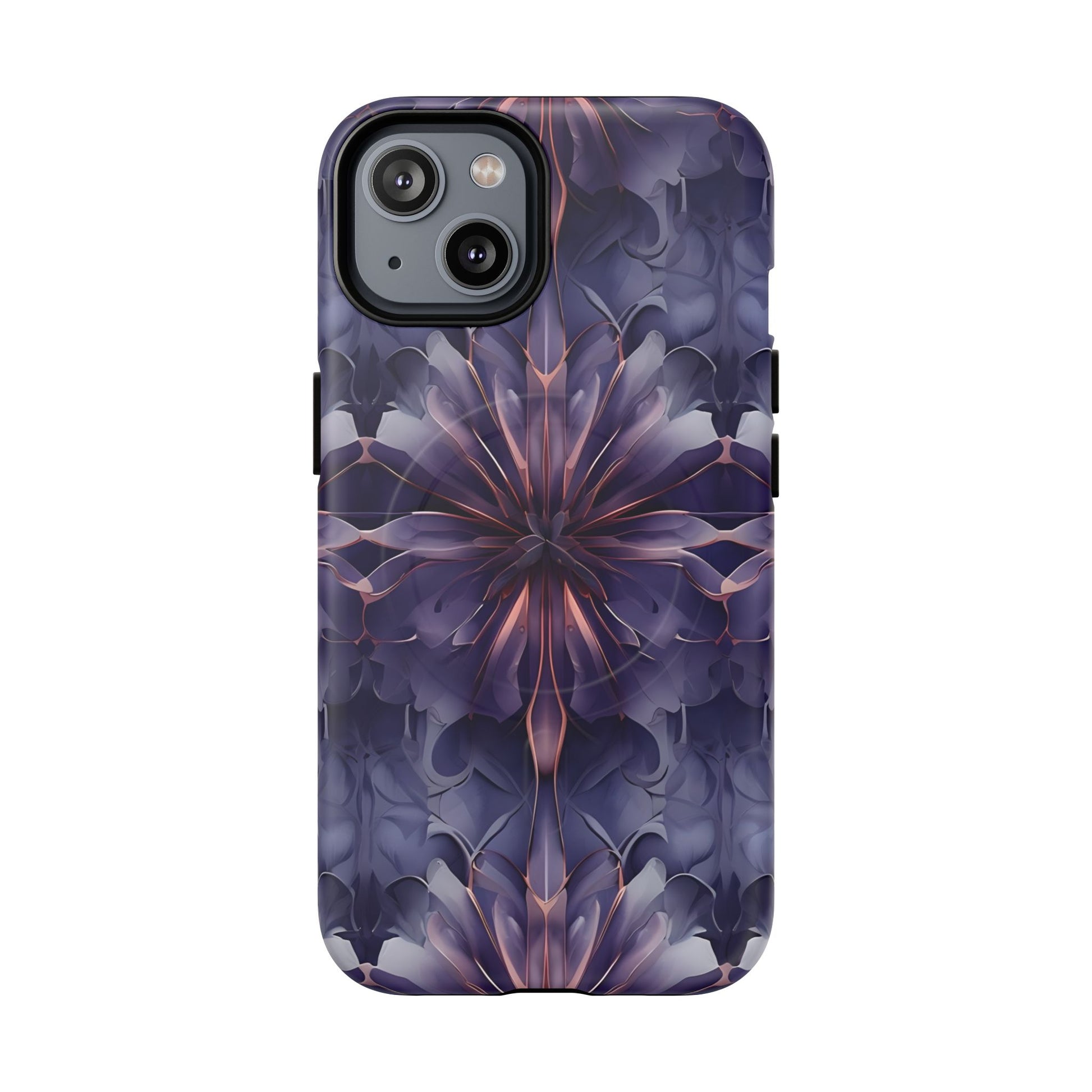 Twilight Tapestry - iPhone 14 MagSafe Phone Case - Purple Kaleidoscope Design