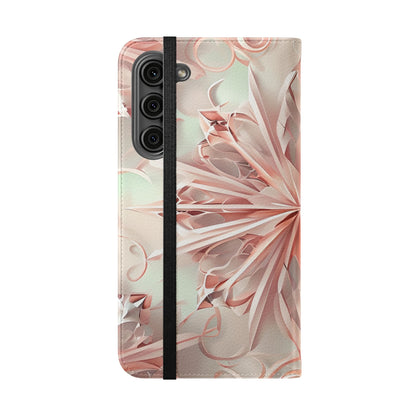 Blush Frost - Abstract Wallet Phone Case for Samsung Galaxy