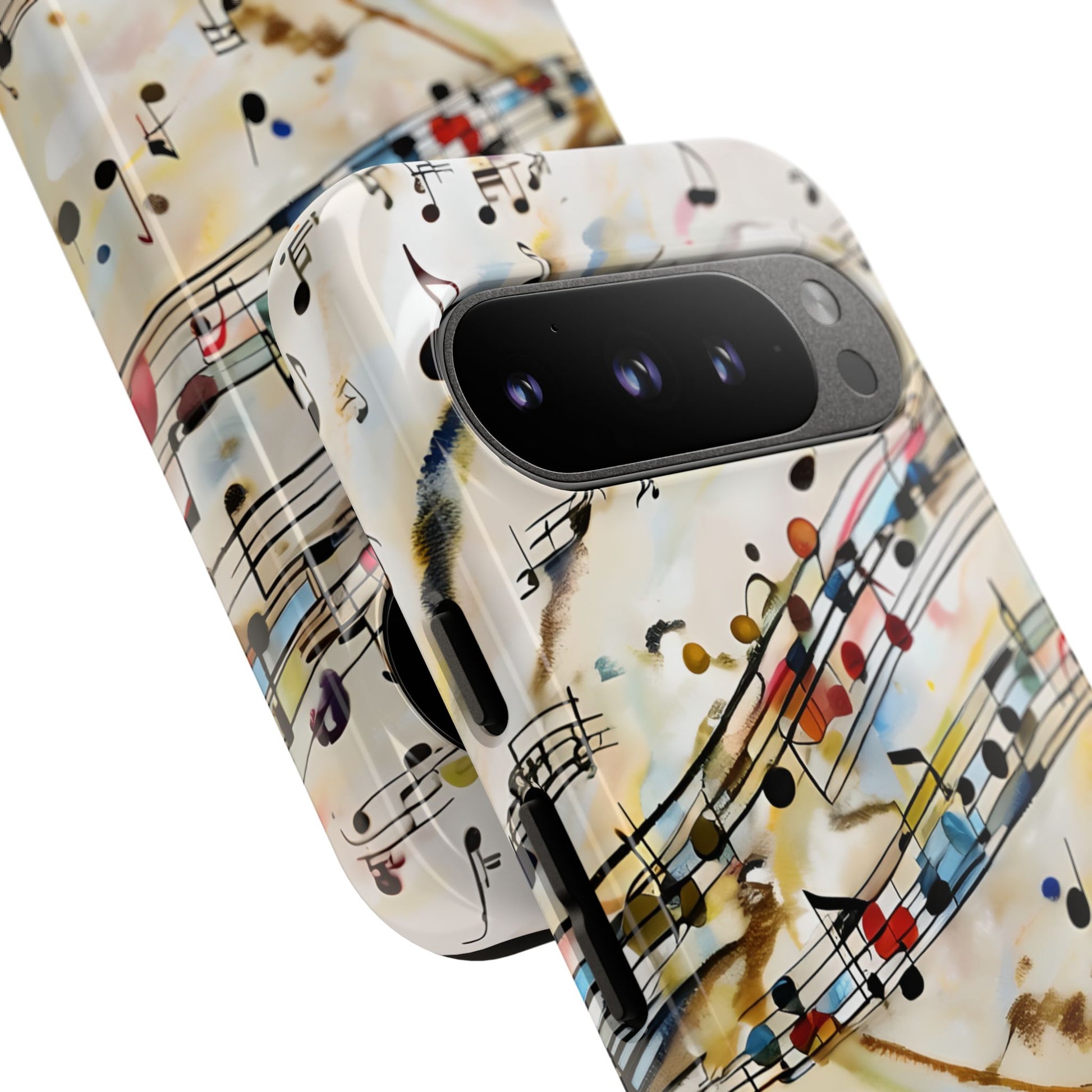 Melodic Flow Abstract Music Notes Tough Case for Google Pixel 9 Pro - Shockproof Phone Cover