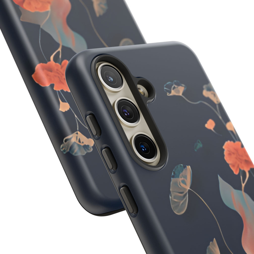 Lotus Reverie - Elegant Artistic Floral Samsung Galaxy S24 Tough Phone Case - Painterly Lotus Blossom Design