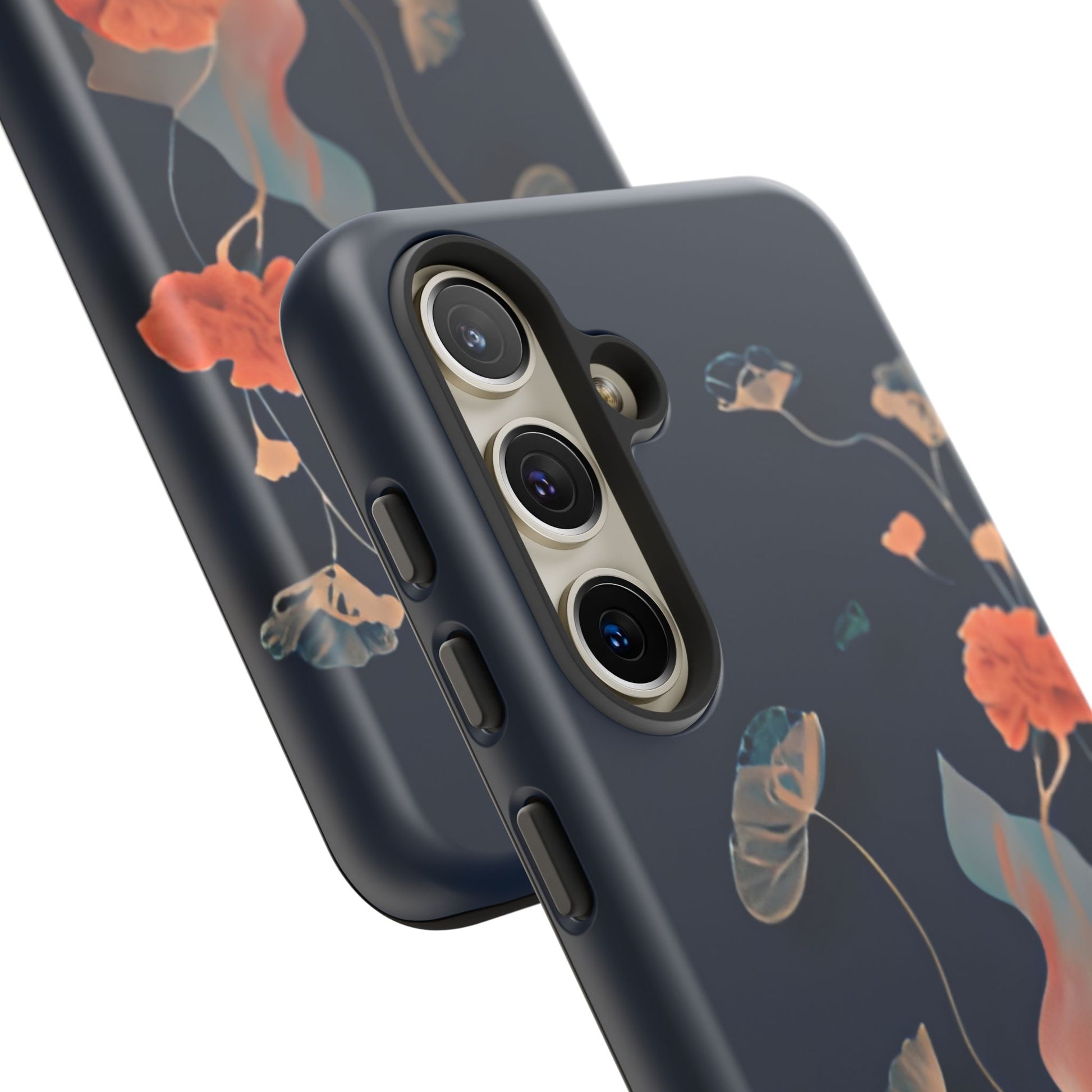 Lotus Reverie - Elegant Artistic Floral Samsung Galaxy S24 Tough Phone Case - Painterly Lotus Blossom Design