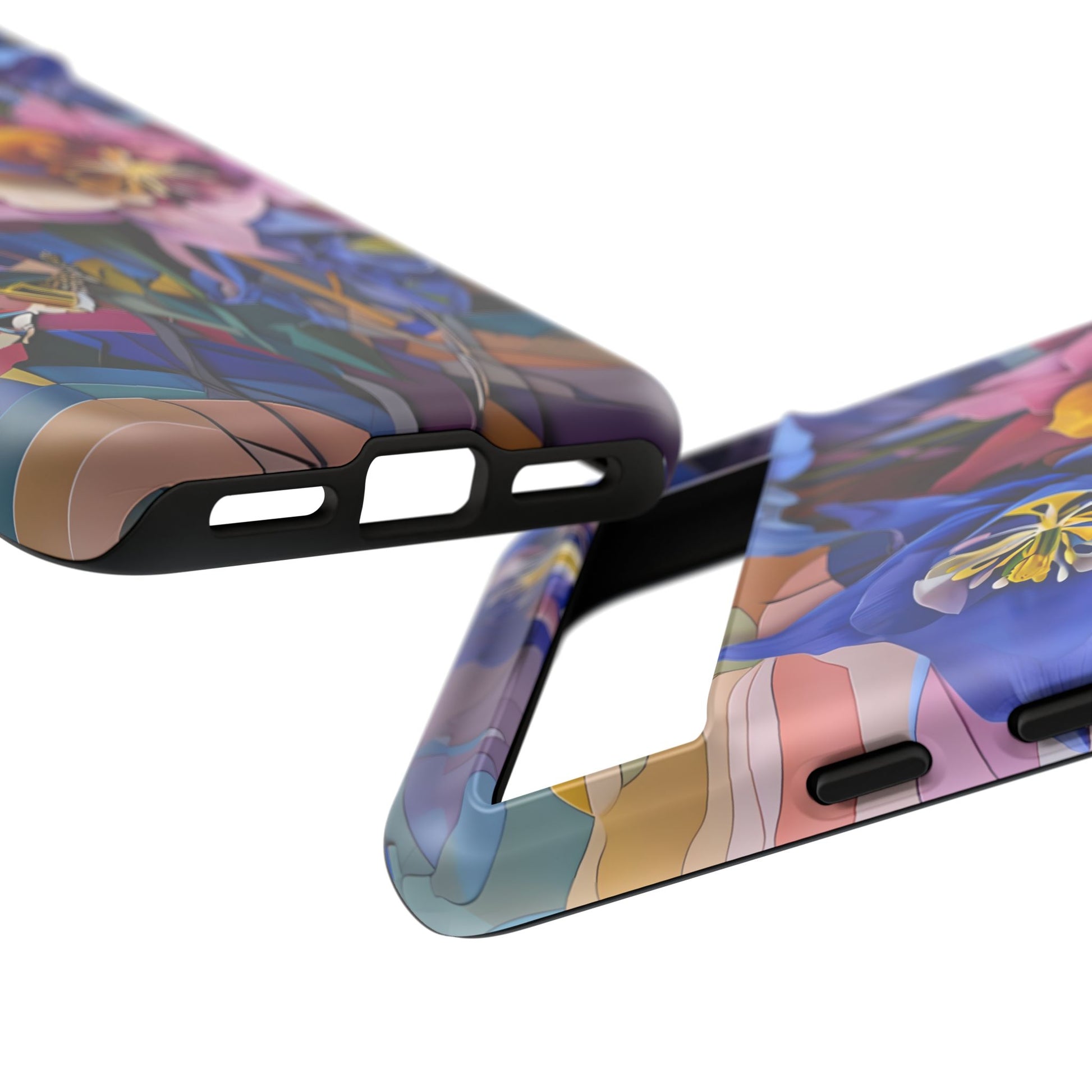 Blue Columbine Carnivale - Artistic Floral & Butterfly Google Pixel 8 Tough Phone Case - Vibrant Botanical Design