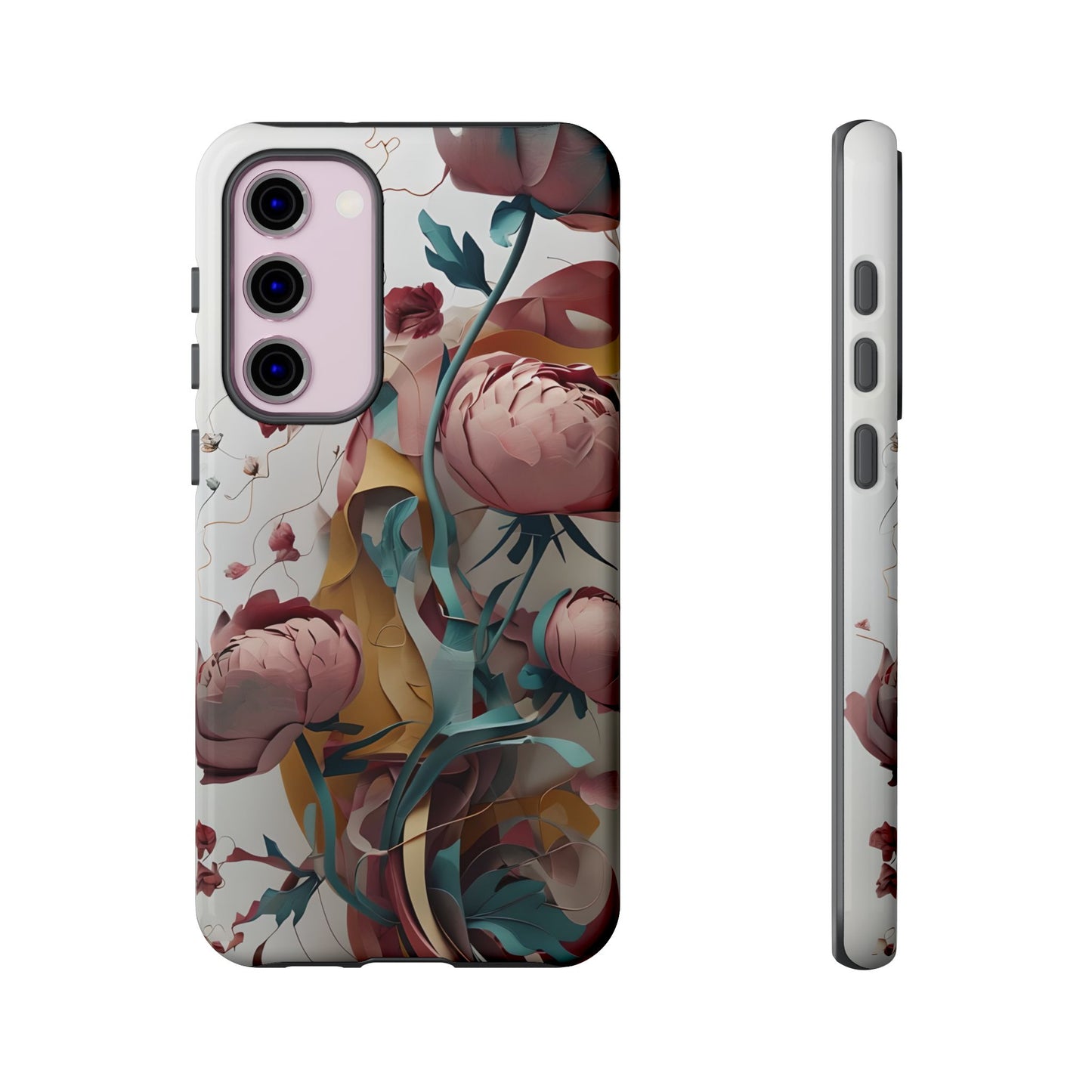 Blushing Peony Veil Samsung Galaxy Tough Case