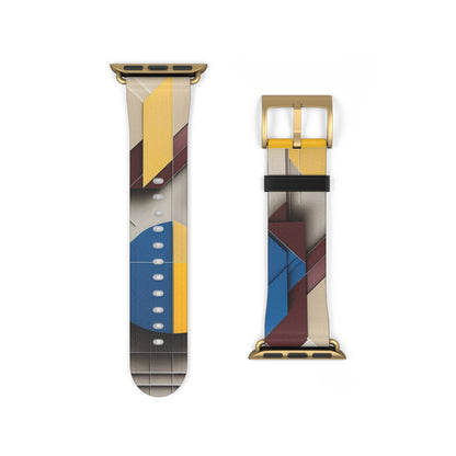 Chromatic Construct Apple Watch Band - Modern Geometric Art, Bouhaus Inspired Strap