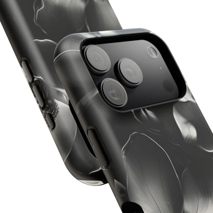 Monochrome Magnolia iPhone MagSafe Case