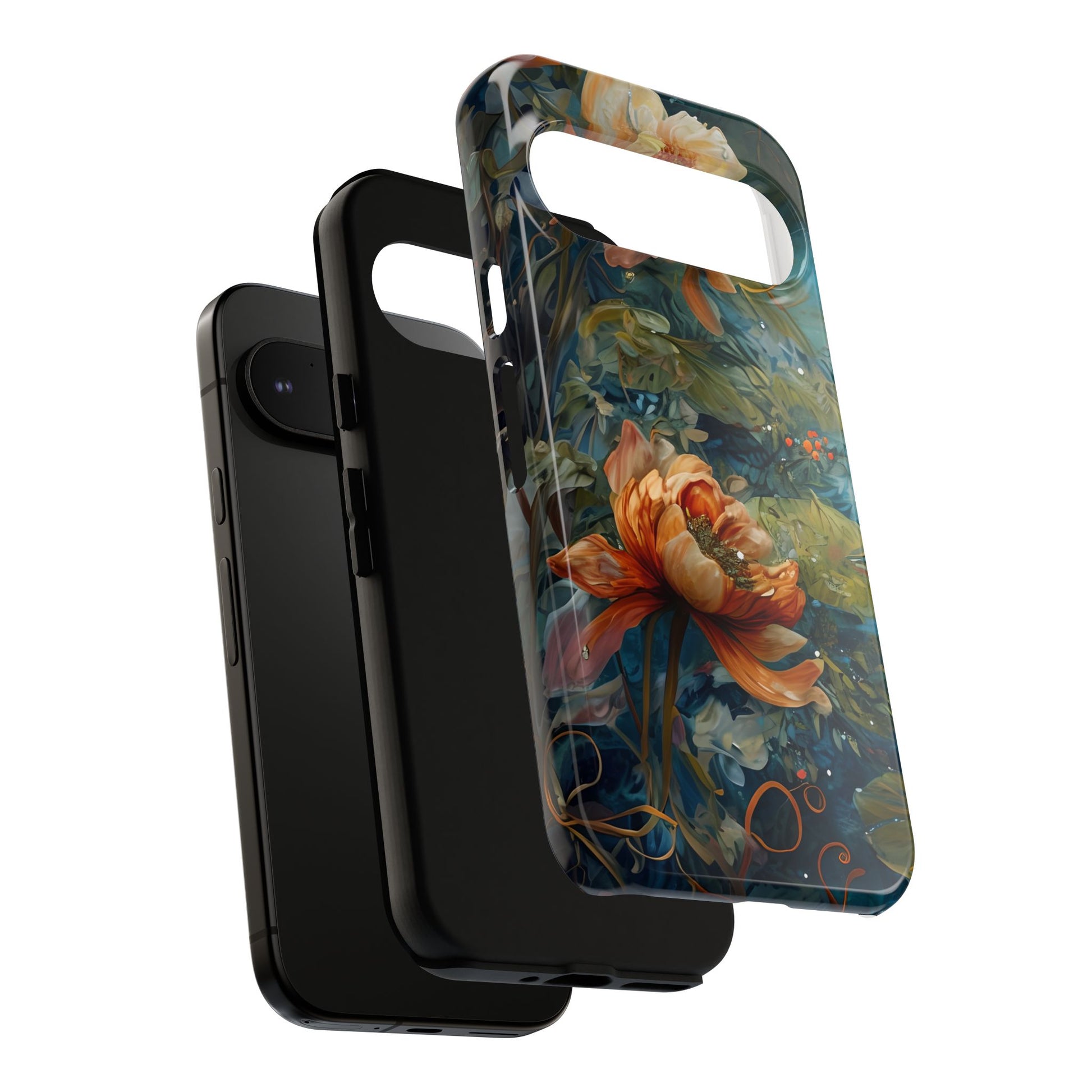 Waterlily Nocturne Tough Case for Google Pixel 9 Pro- Premium Artistic Shockproof Cover, Elegant Protective Phone Case