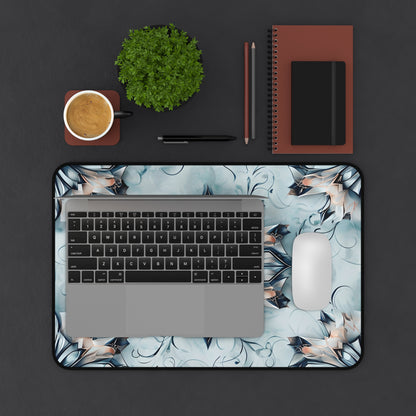 Indigo Mirage Desk Mat - Premium Office Desk Pad, 3 Sizes Available, Artistic Workspace Protection