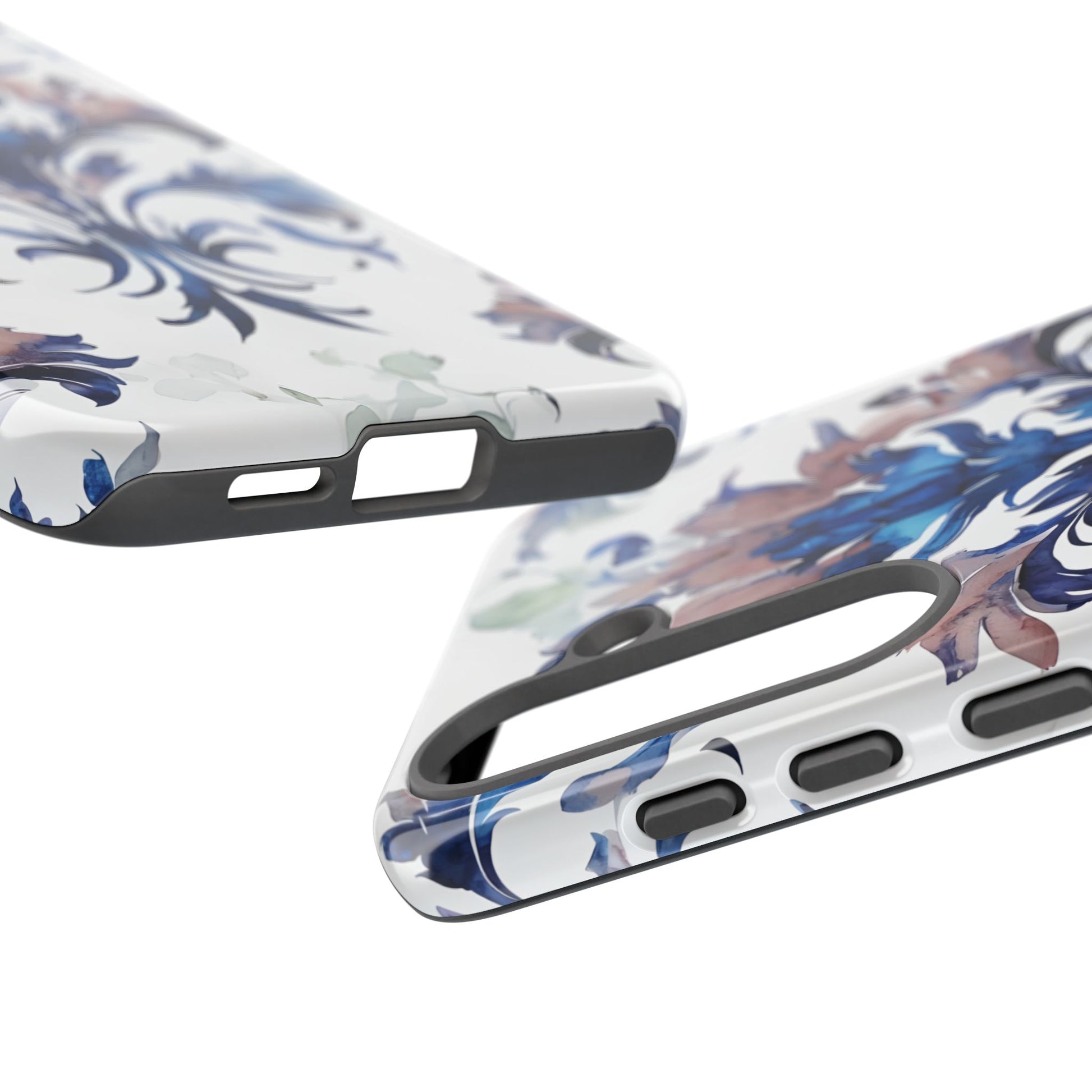 Delft Reverie - Elegant Blue & White Samsung S25 Plus Tough Phone Case - Dutch Delftware-Inspired Floral Design