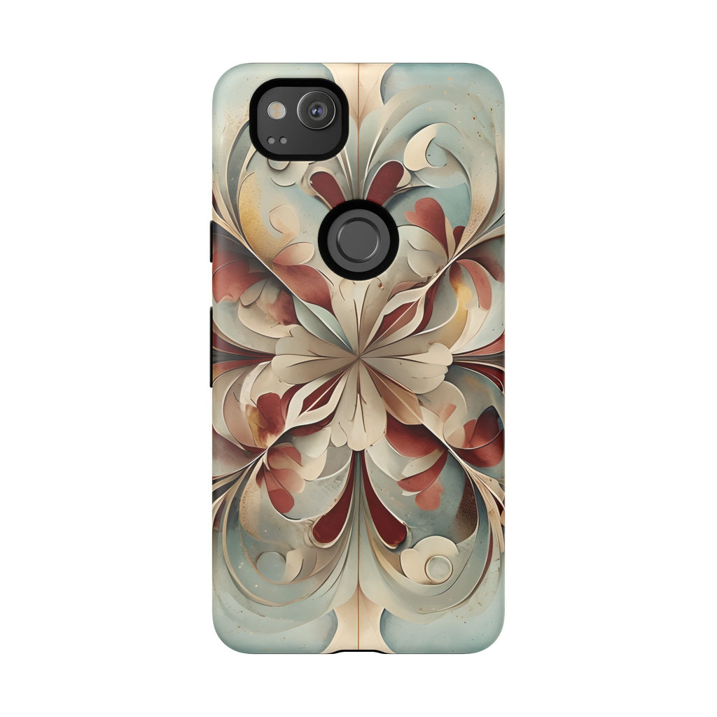 Vintage Baroque Blossom - Ornate Floral Art Google Pixel 2 Tough Phone Case - Elegant Baroque-Inspired Design