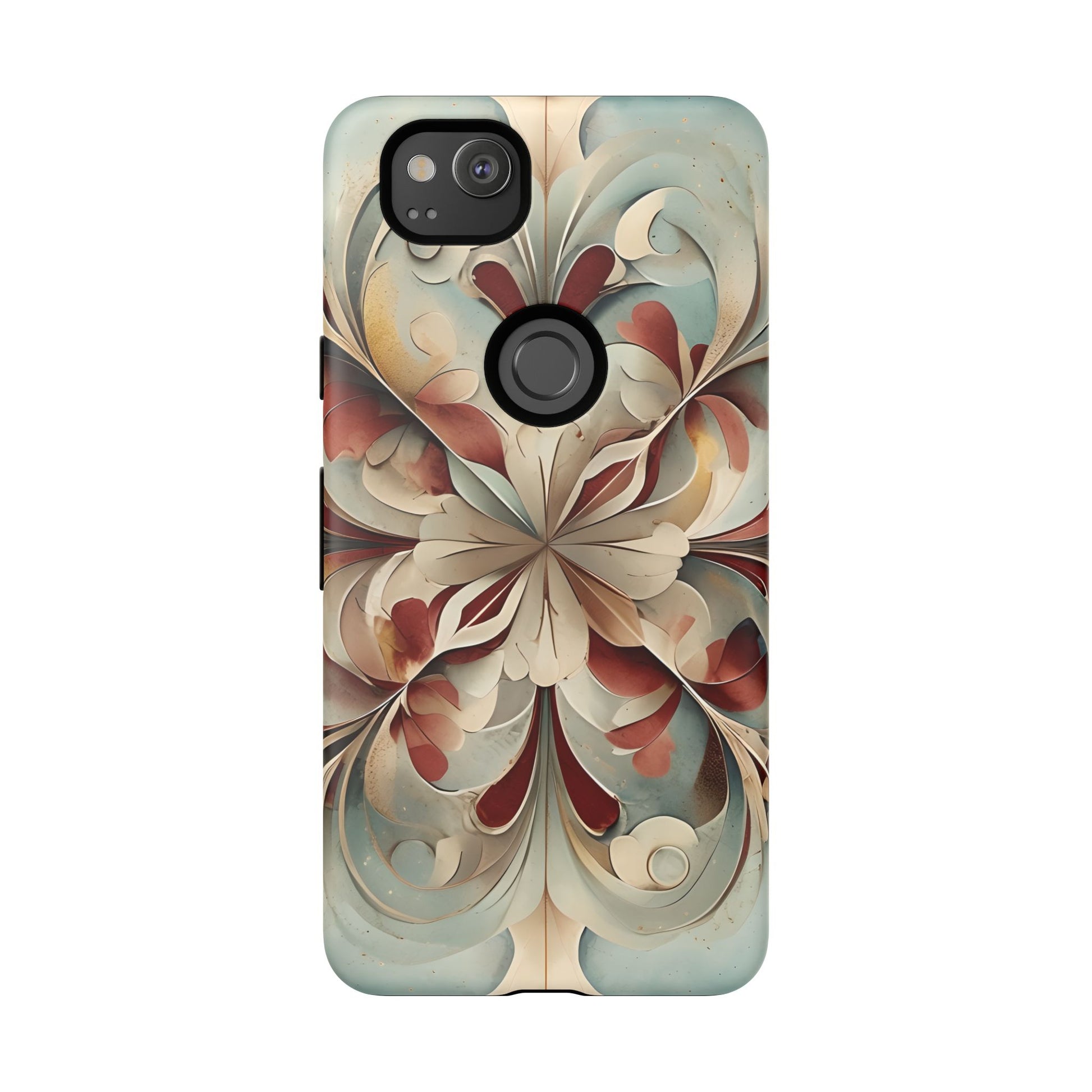 Vintage Baroque Blossom - Ornate Floral Art Google Pixel 2 Tough Phone Case - Elegant Baroque-Inspired Design