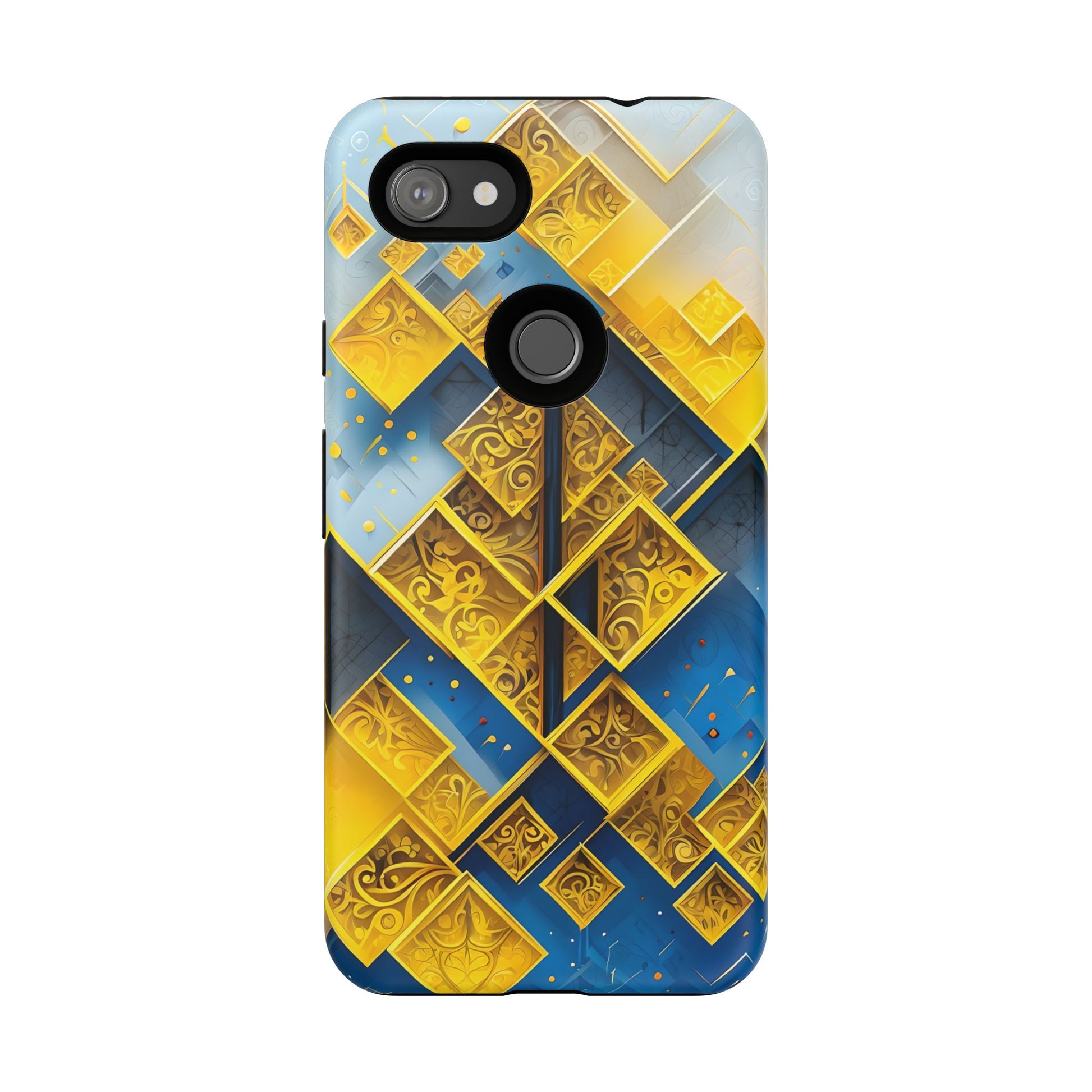 Golden Ascent Luxe Geometric Google Pixel 3a XL Tough Case - Elegant Abstract Gold Design