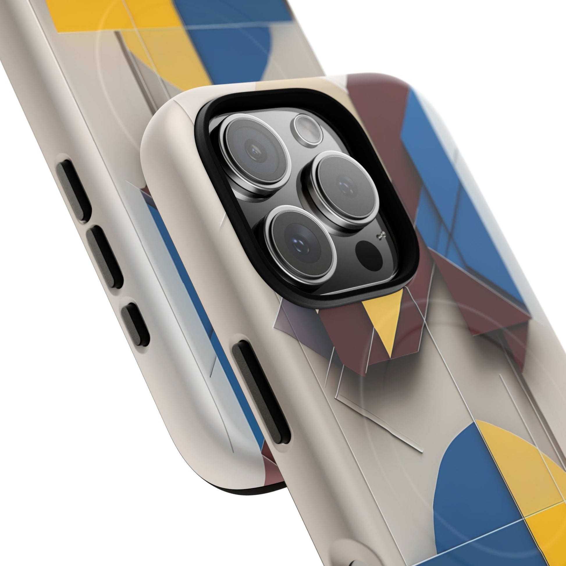 Chromatic Construct iPhone 16 Pro MagSafe Phone Case -Modern Geometrical Design, Primary Colors
