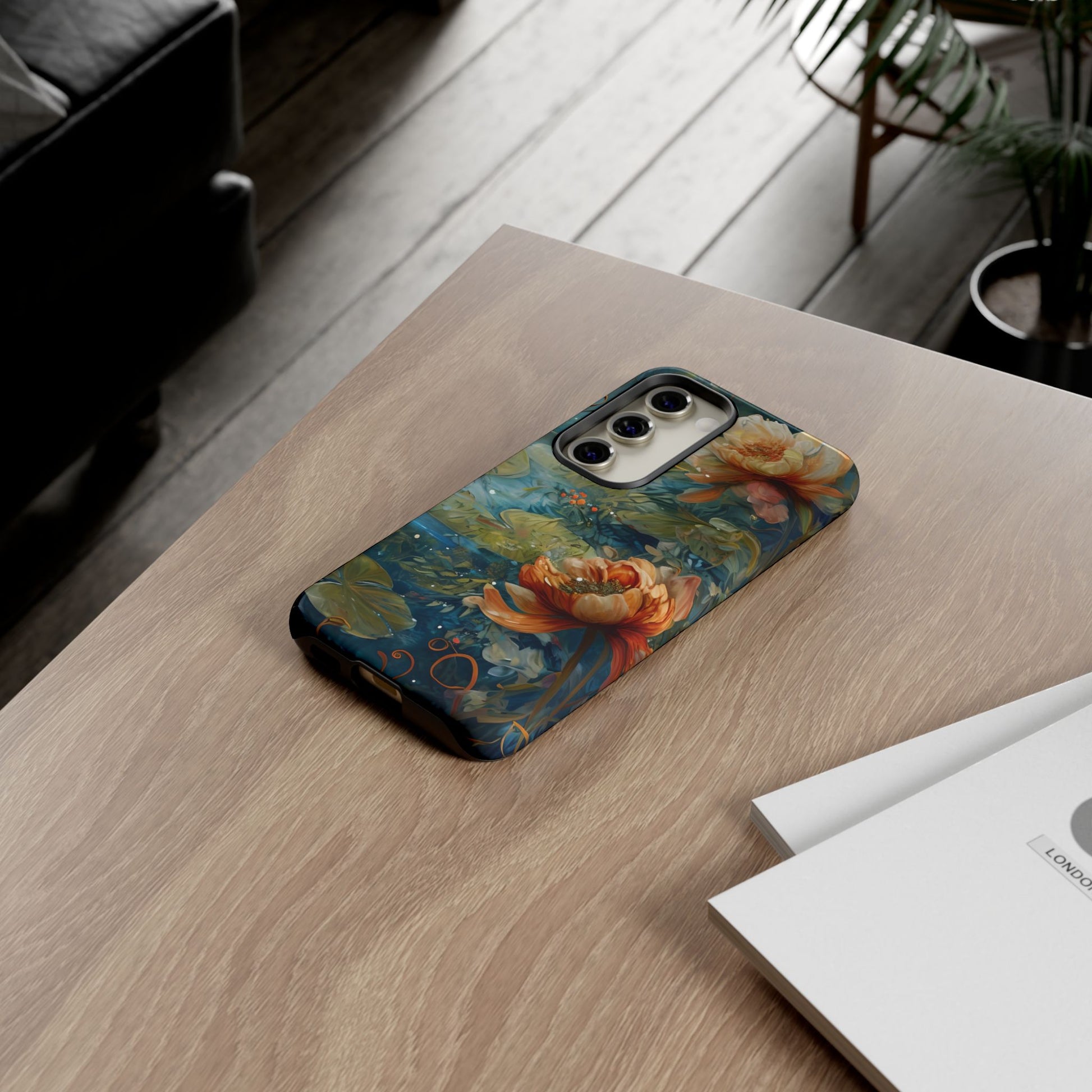 Waterlily Nocturne Samsung Galaxy S23 Case - Artistic Mountain Lake Design, Nature-Inspired Protective Cover, Elegant Gift for Outdoor Lovers