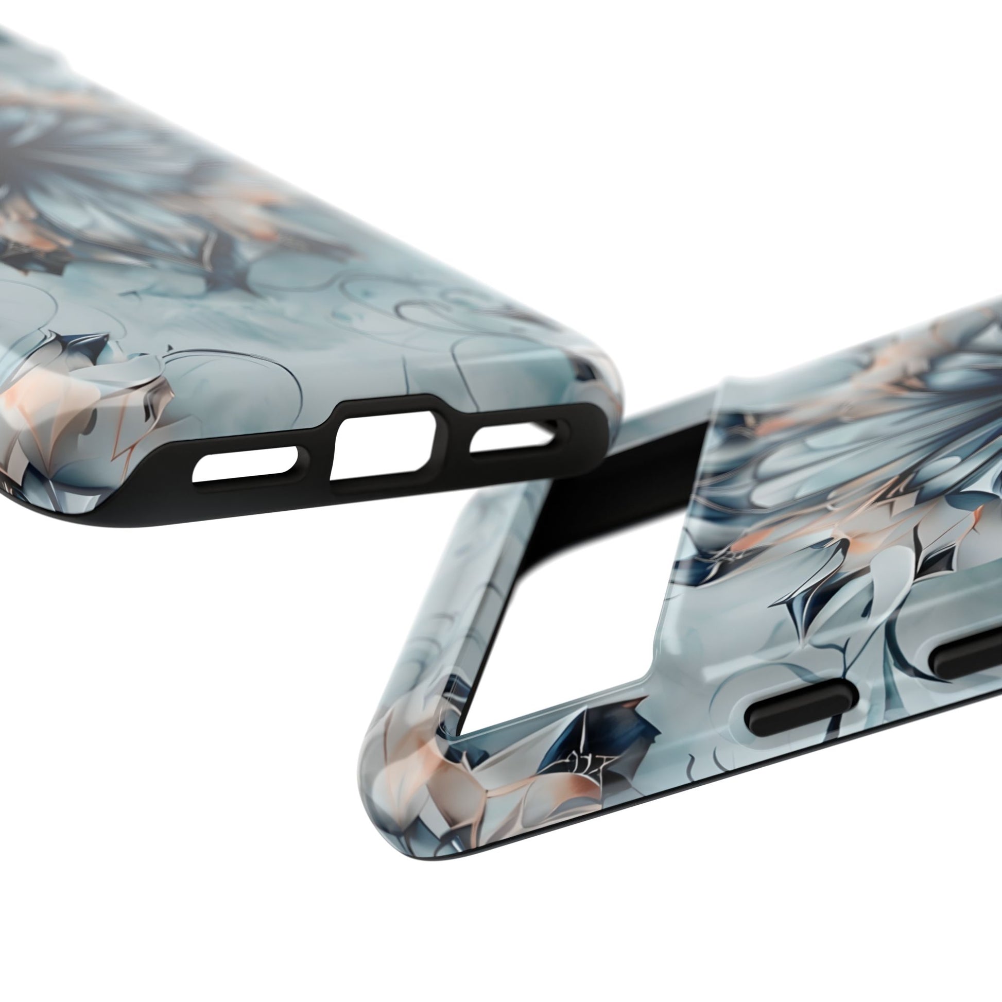 Indigo Mirage - Artistic Kaleidoscope Collection Artistic Floral - Google Pixel 8 Tough Phone Case - Bold Indigo Symmetrical Design