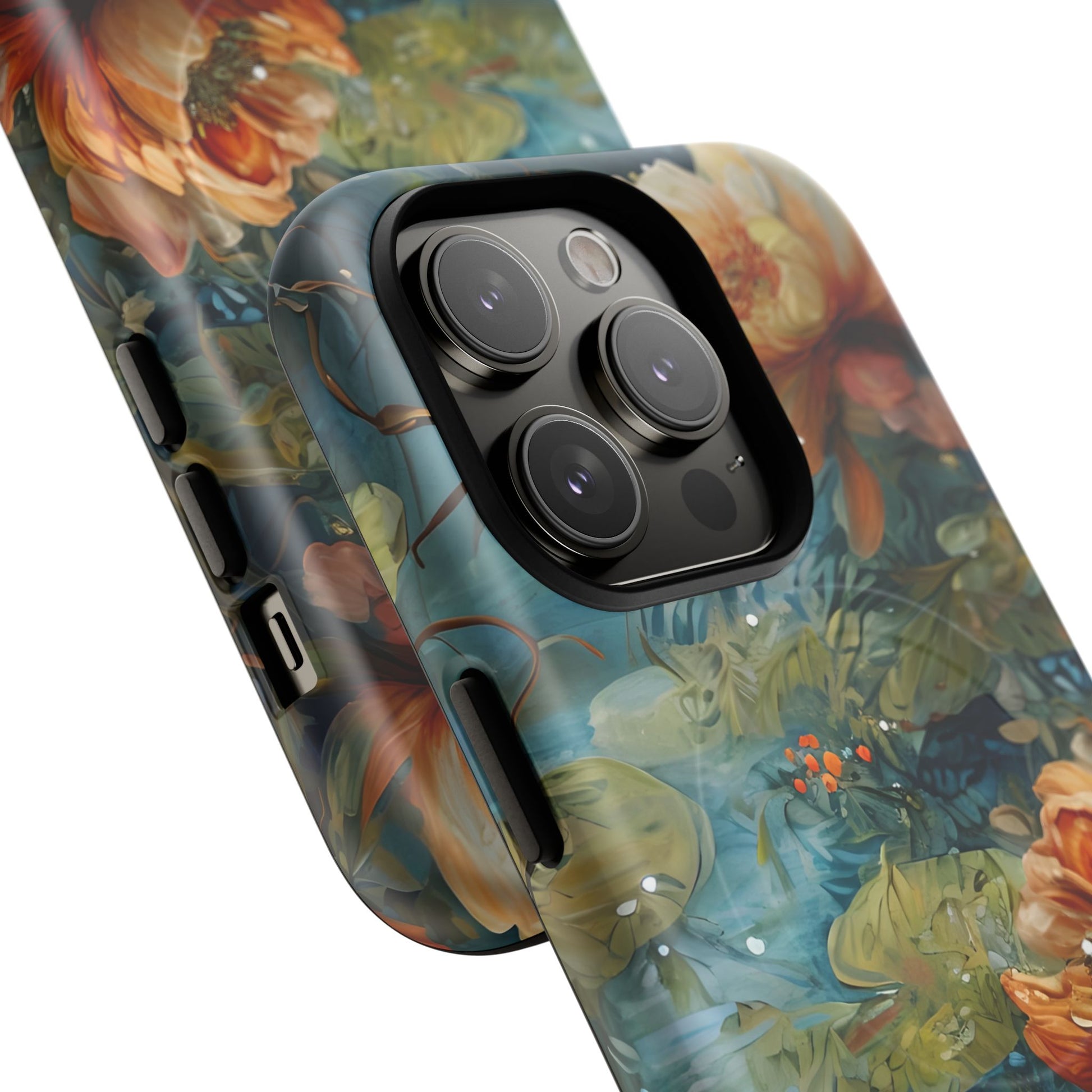 Waterlily Nocturne iPhone 14 Pro Case - Artistic Tough Cover - MagSafe Compatible - Premium Drop Protection