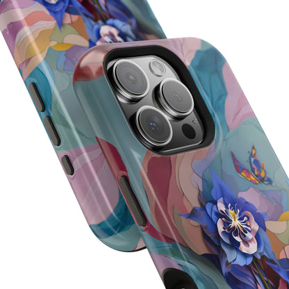 Blue Columbine Carnivale iPhone MagSafe Case
