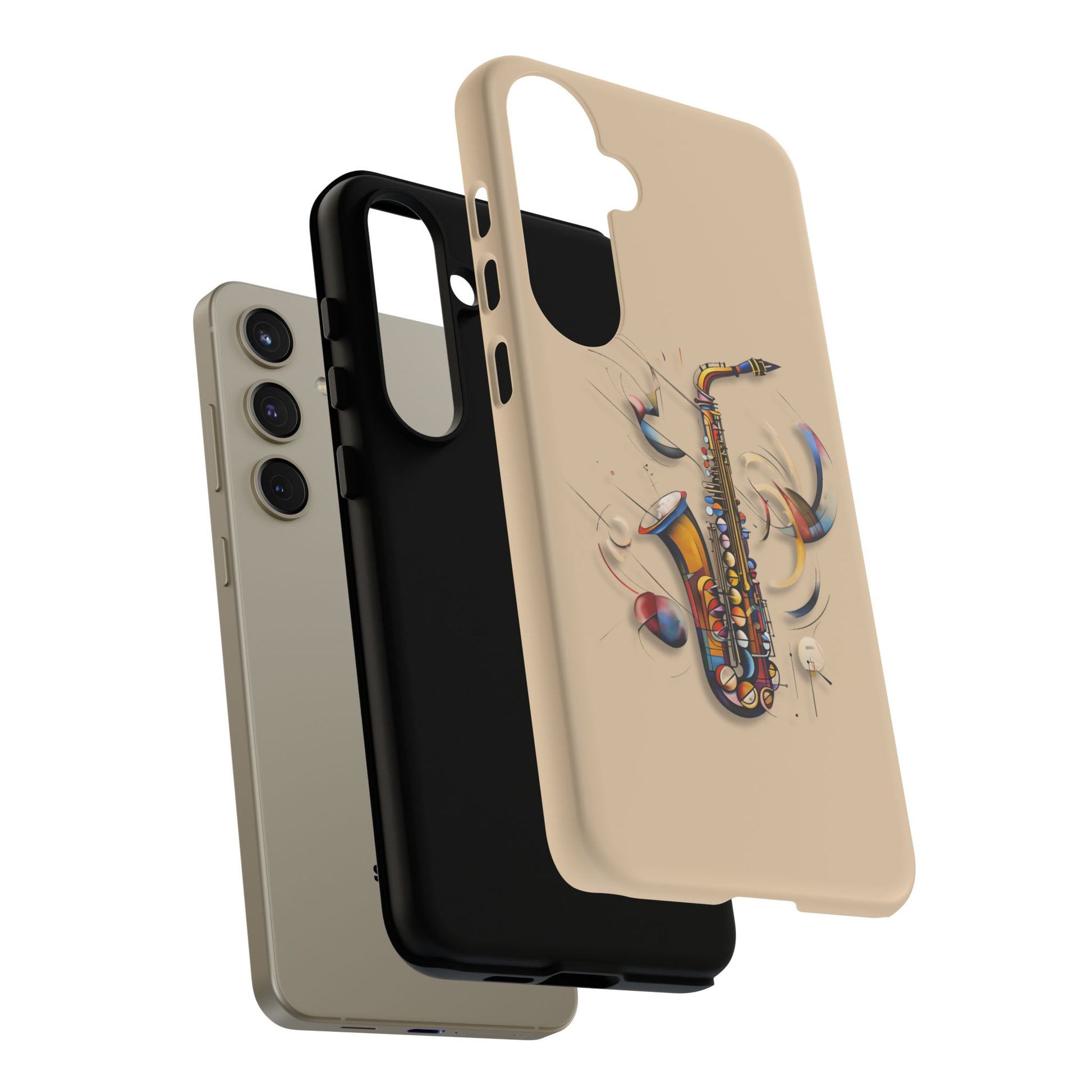Brass Rhapsody Artistic Saxophone Music Tough Case for Samsung Galaxy S24 Plus - Shockproof Phone Cover