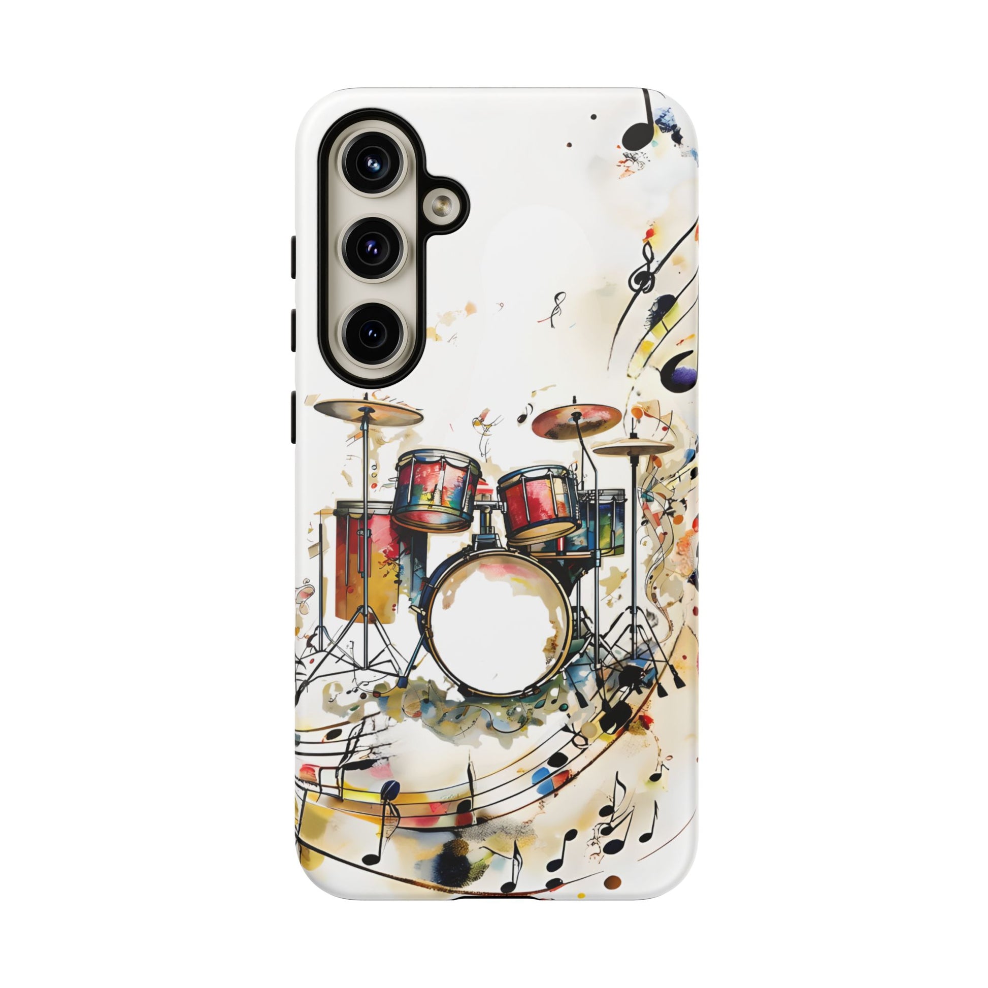 Beatline Abstract Drums and Music Notes Tough Case for Samsung Galaxy S24 Plus - Shockproof Phone Cover