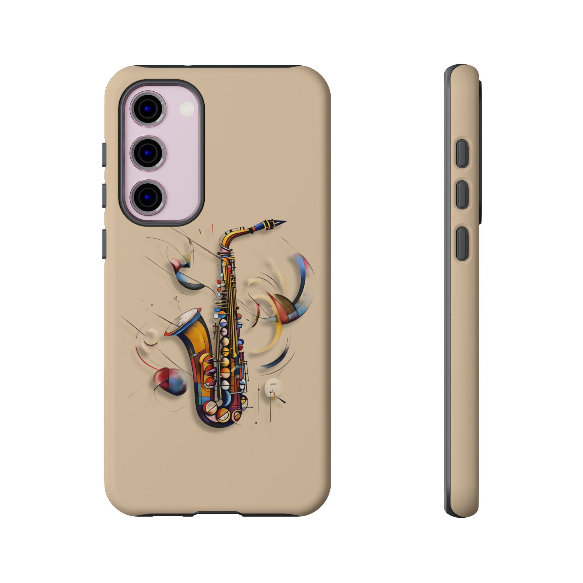 Brass Rhapsody Artistic Saxophone Music Tough Case for Samsung Galaxy S23 Plus - Shockproof Phone Cover