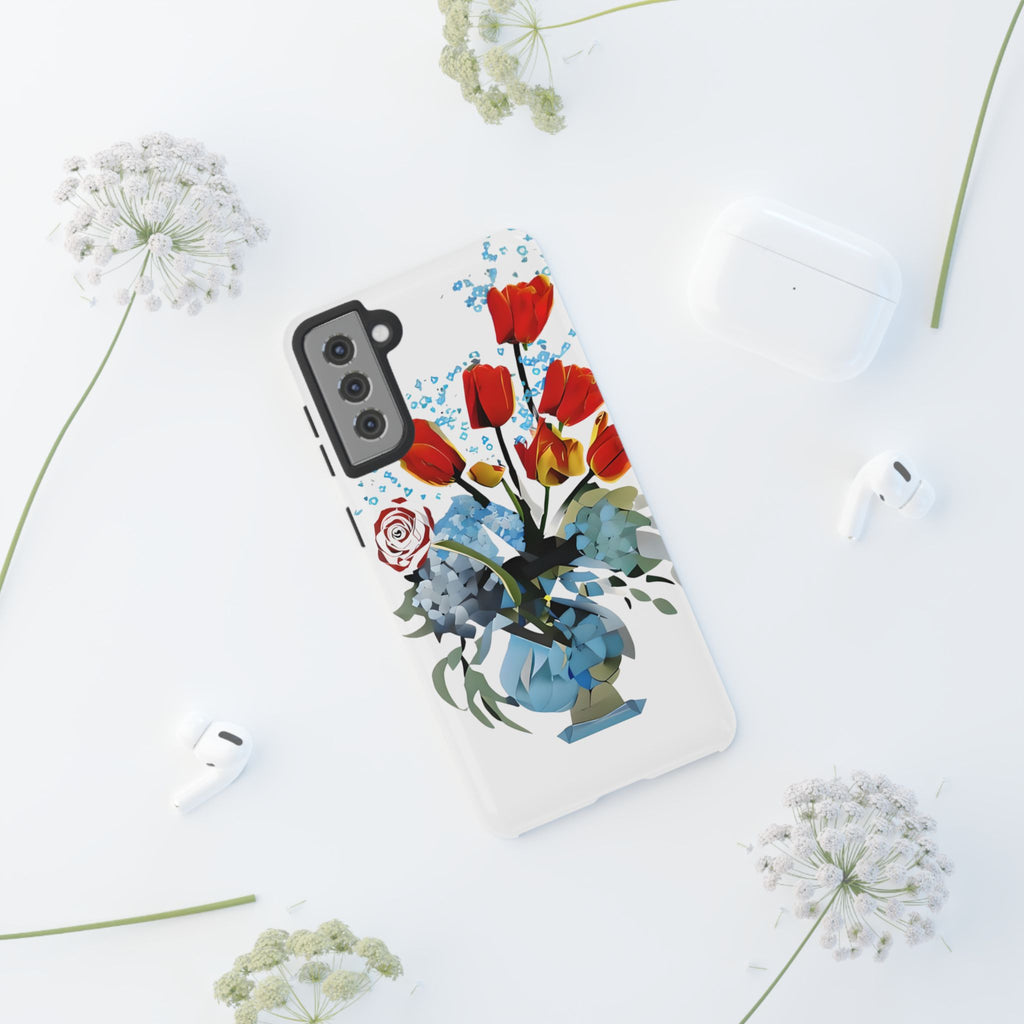 Bouquet Brilliance - Artistic Floral Samsung S21 Plus Phone Case - Vibrant Tulip, Rose & Hydrangea Design