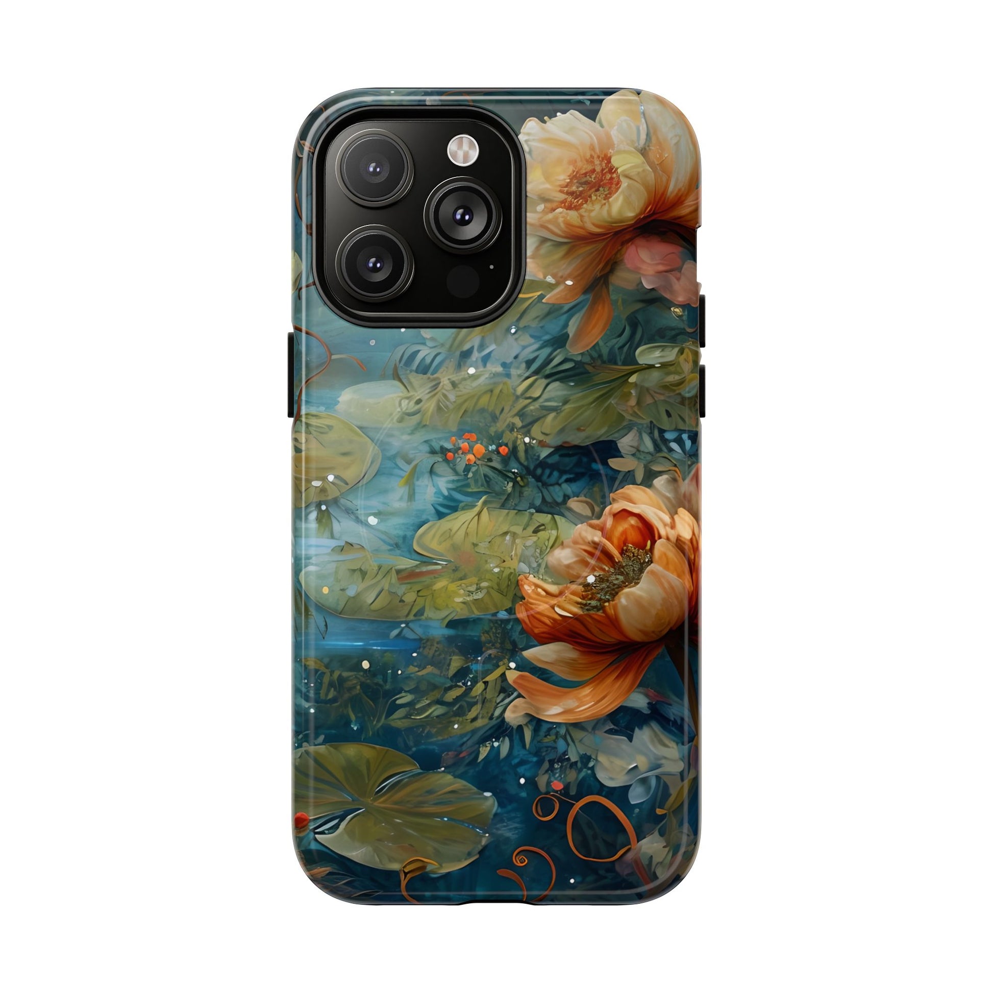 Waterlily Nocturne iPhone 14 Pro Max Case - Artistic Tough Cover - MagSafe Compatible - Premium Drop Protection