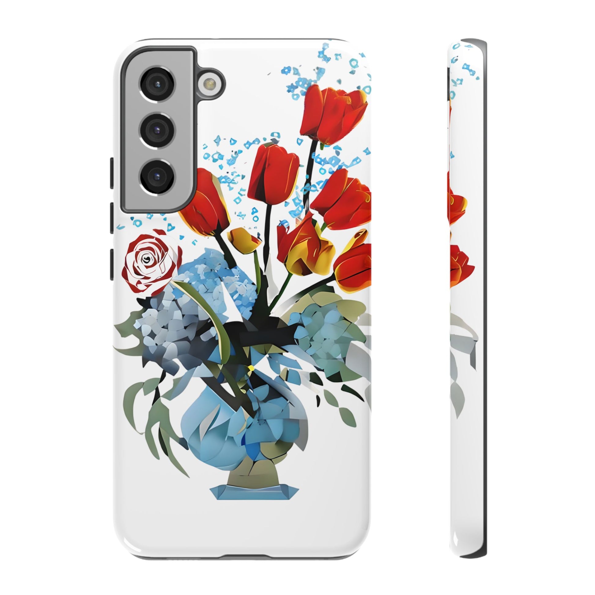 Bouquet Brilliance - Artistic Floral Samsung S22 Plus Phone Case - Vibrant Tulip, Rose & Hydrangea Design