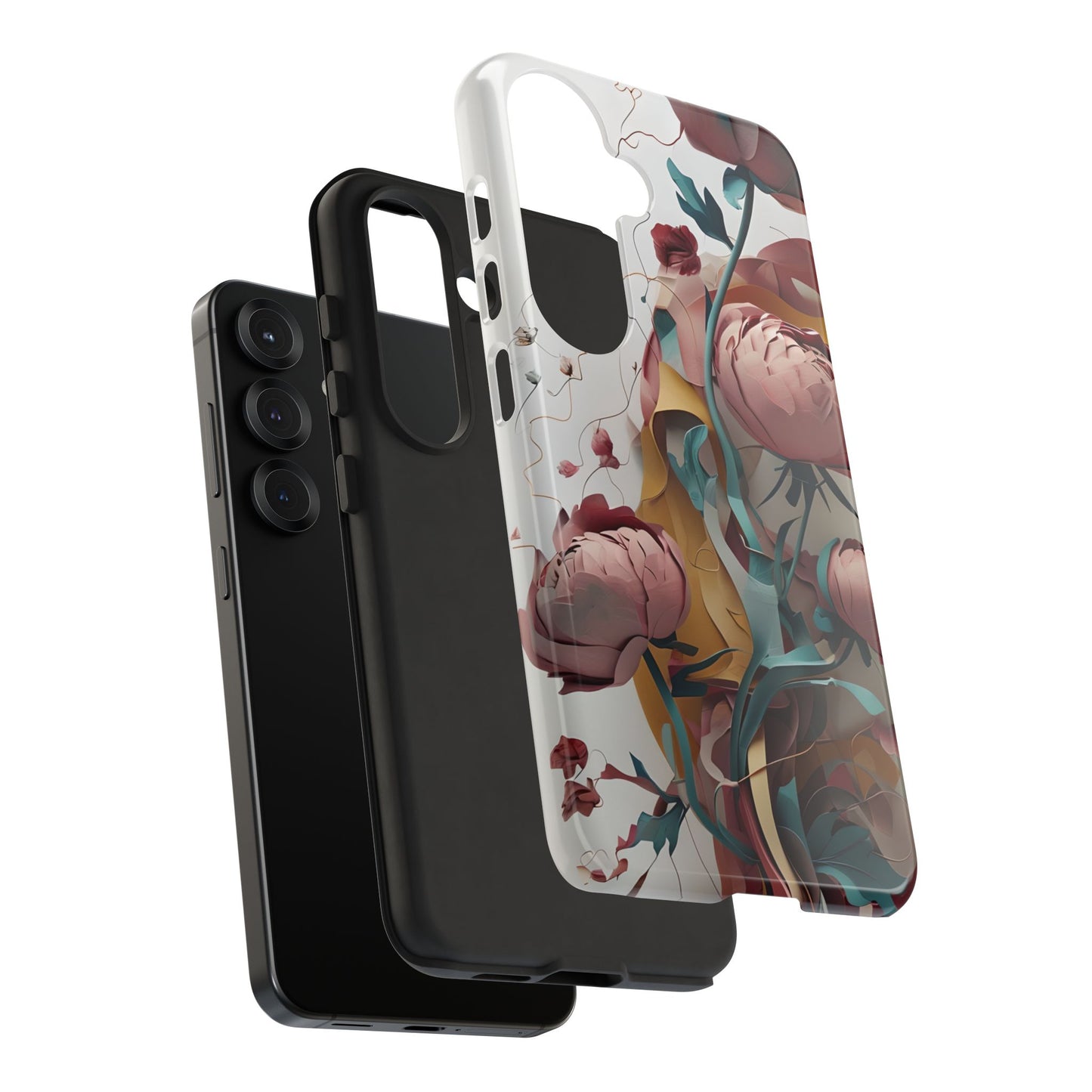 Blushing Peony Veil Samsung Galaxy Tough Case