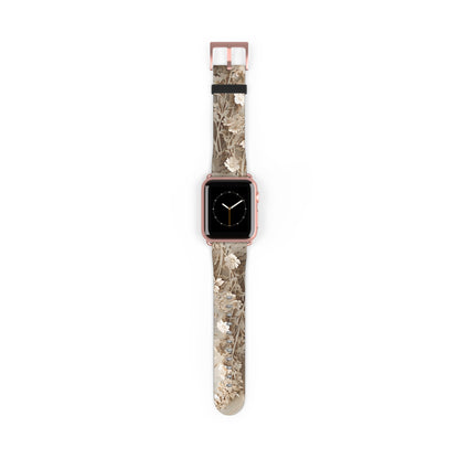 Moonlit Garden Apple Watch Band - Premium Custom Strap for Series 1-9, SE & Ultra - Artistic Vegan Leather