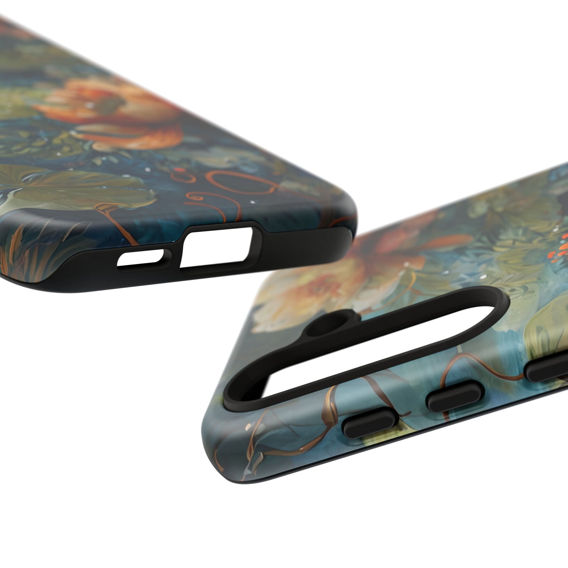 Waterlily Nocturne Samsung Galaxy S24 Case - Artistic Mountain Lake Design, Nature-Inspired Protective Cover, Elegant Gift for Outdoor Lovers