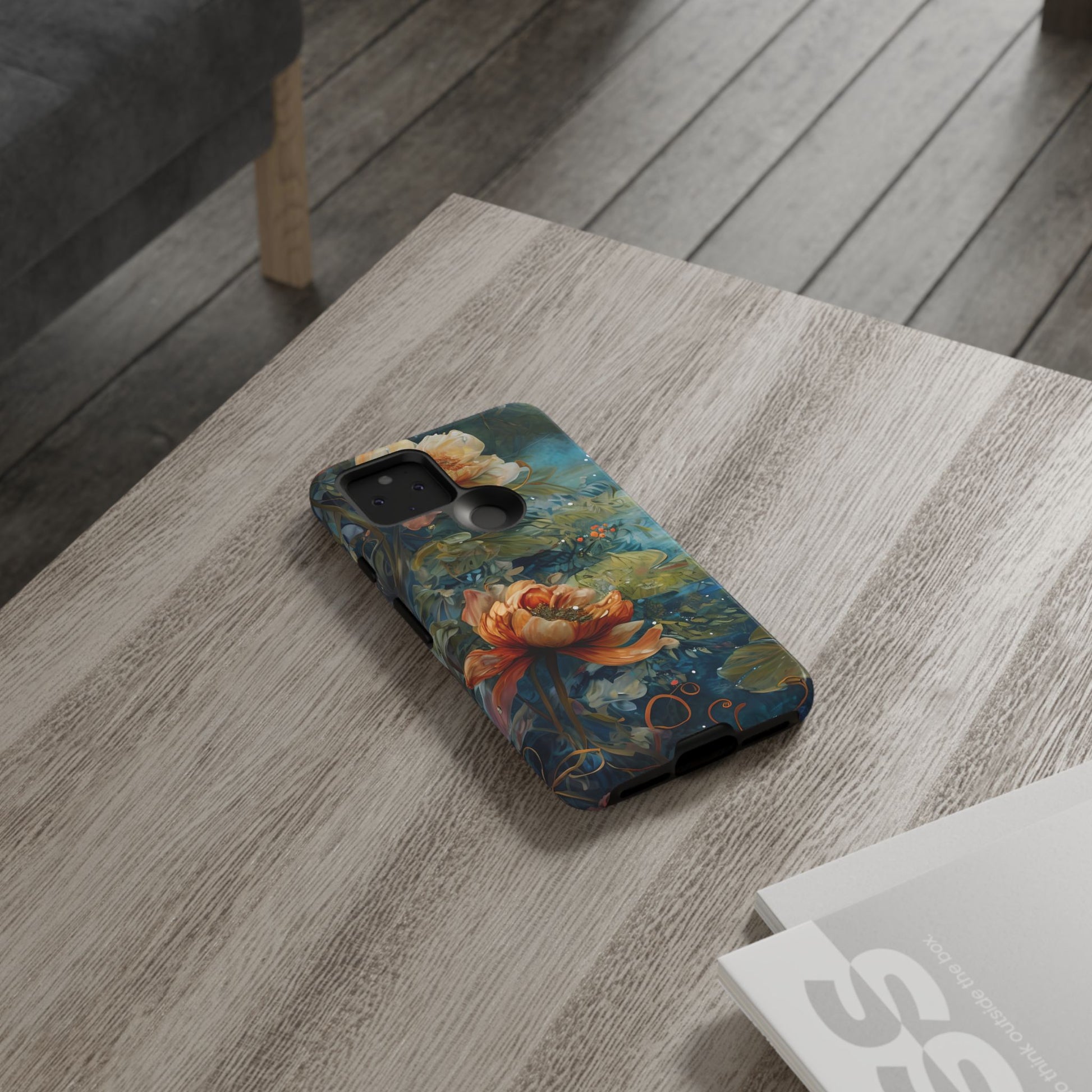 Waterlily Nocturne Tough Case for Google Pixel 5 5G- Premium Artistic Shockproof Cover, Elegant Protective Phone Case