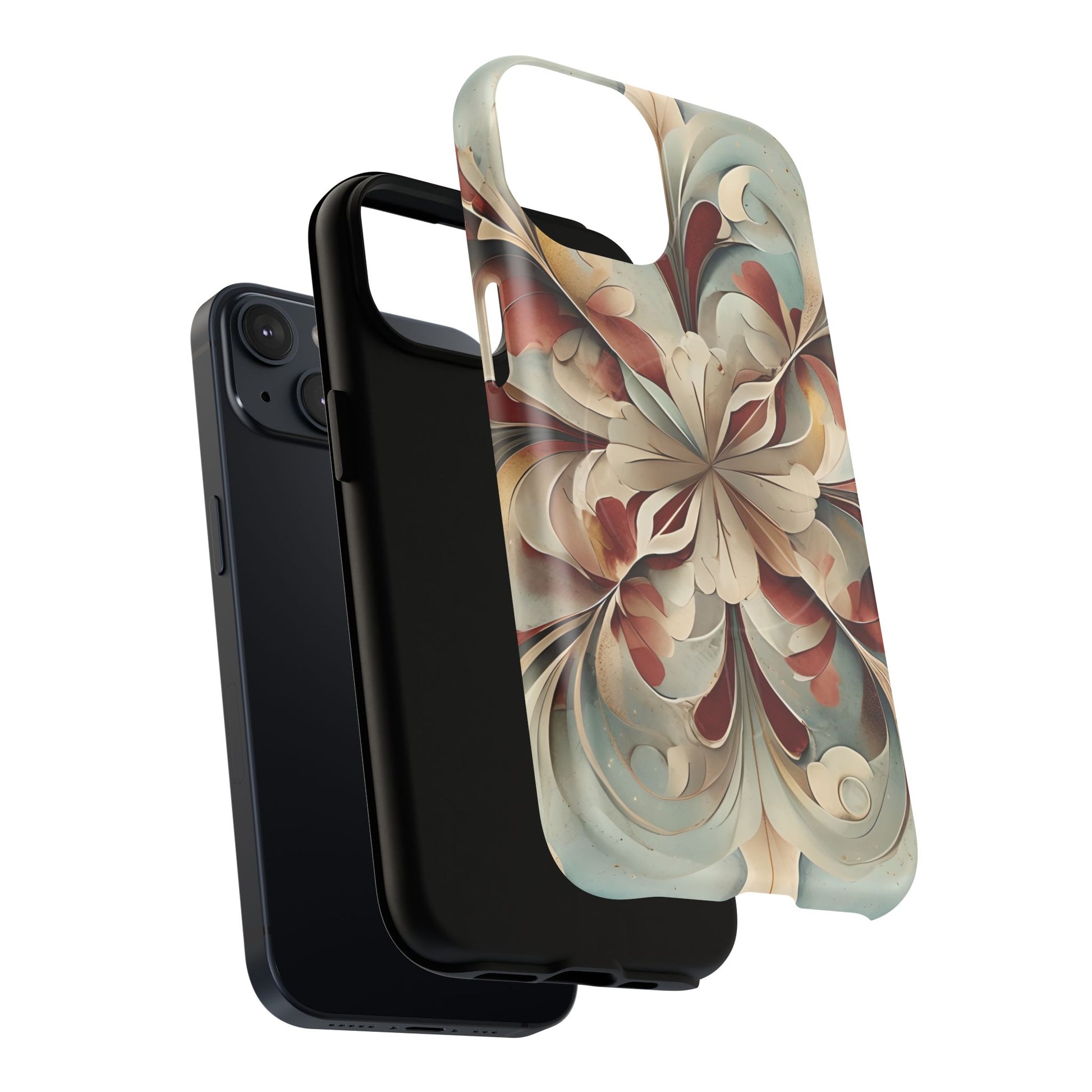Vintage Baroque Blossom - Ornate Floral Art iPhone 14 MagSafe Phone Case - Elegant Baroque-Inspired Design